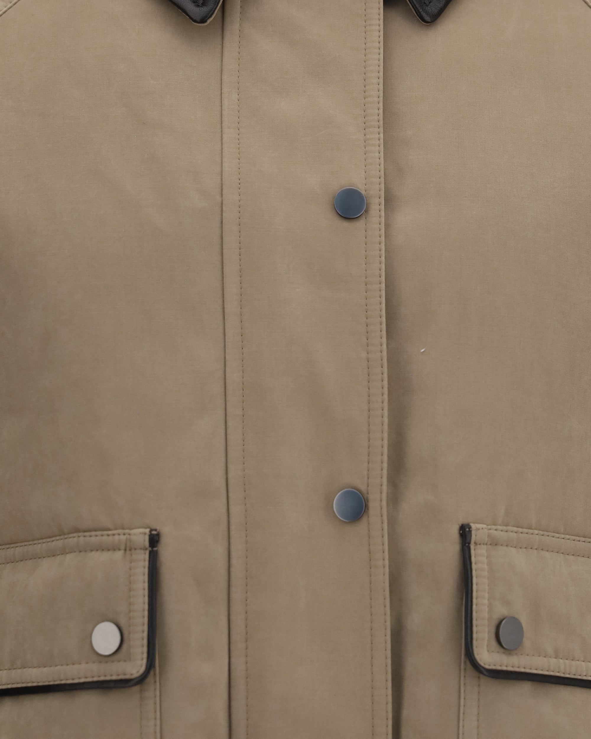 Brunello Cucinelli Padded Down Jacket With Leather Collar