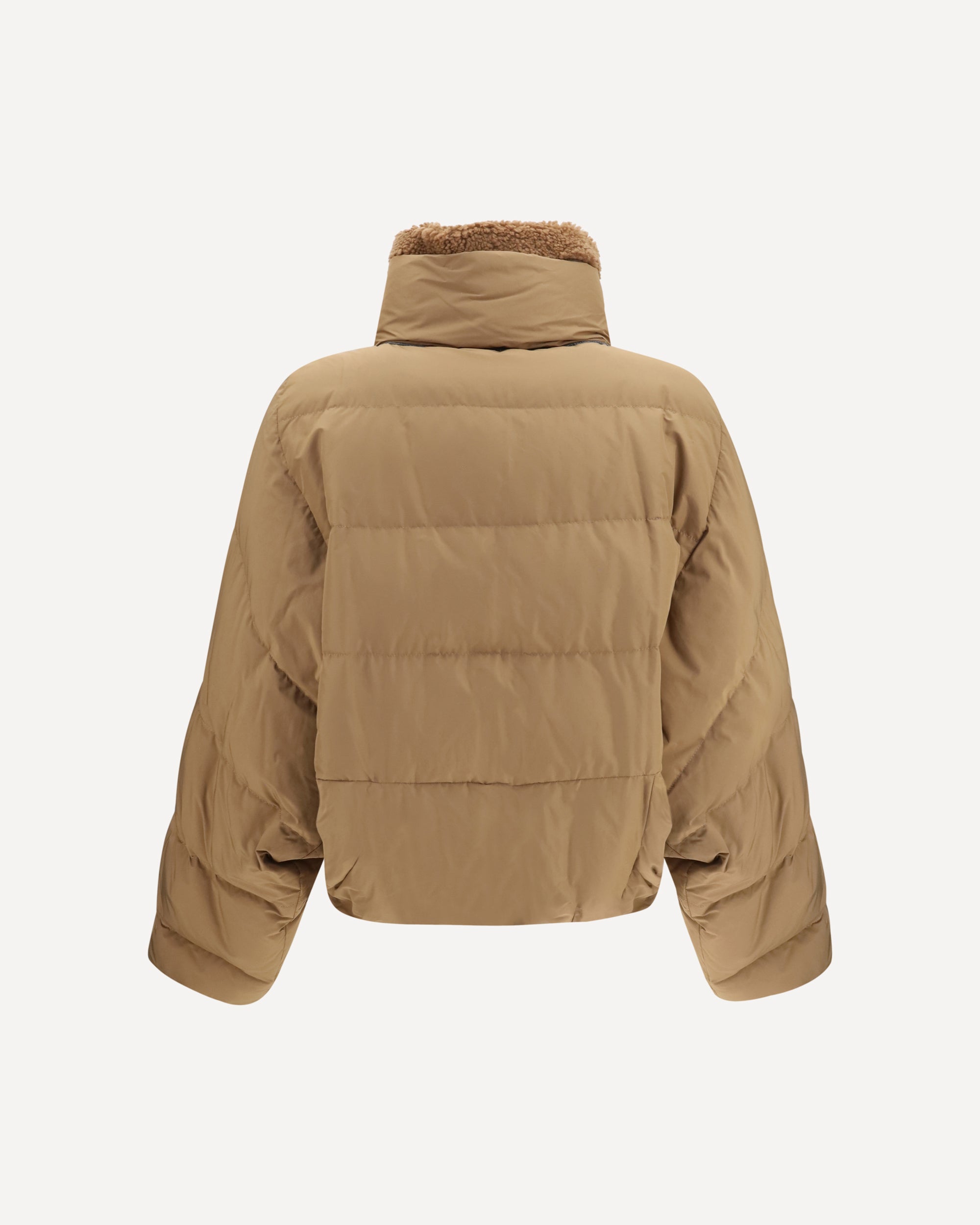 Brunello Cucinelli Padded Jacket With Shearling Collar - alternate view