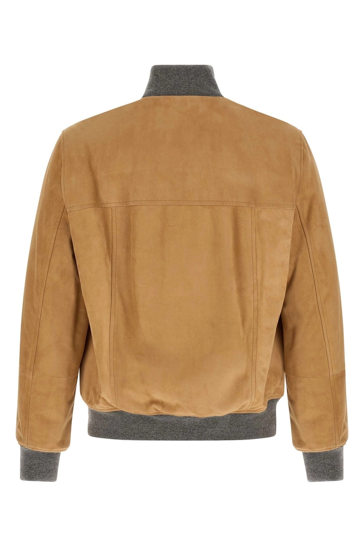 Brunello Cucinelli Padded Suede Bomber Jacket