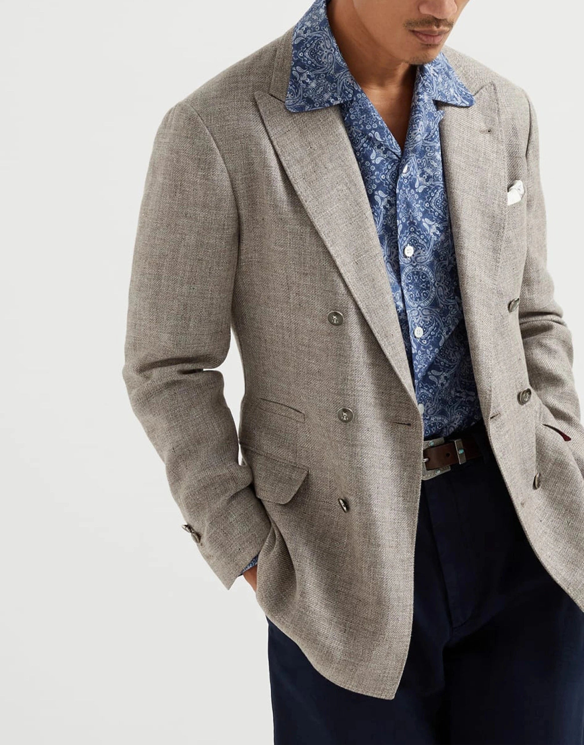 Brunello Cucinelli Paisley-Print Cotton Twill Shirt