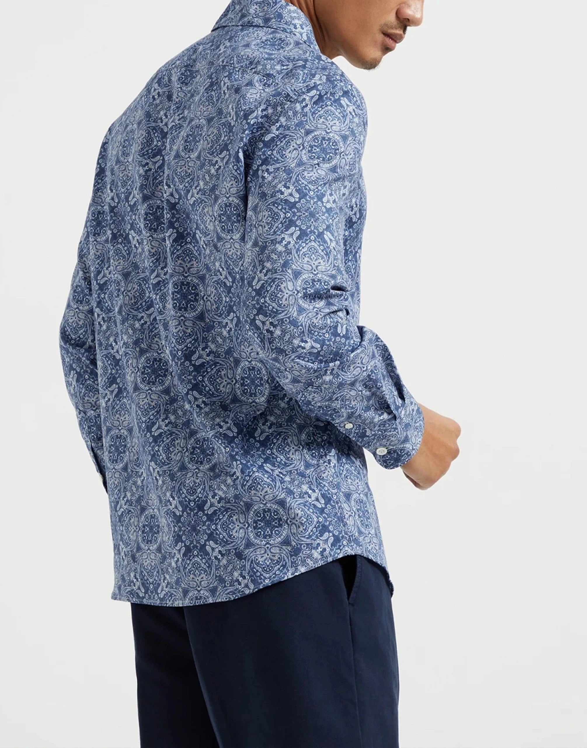 Brunello Cucinelli Paisley-Print Cotton Twill Shirt