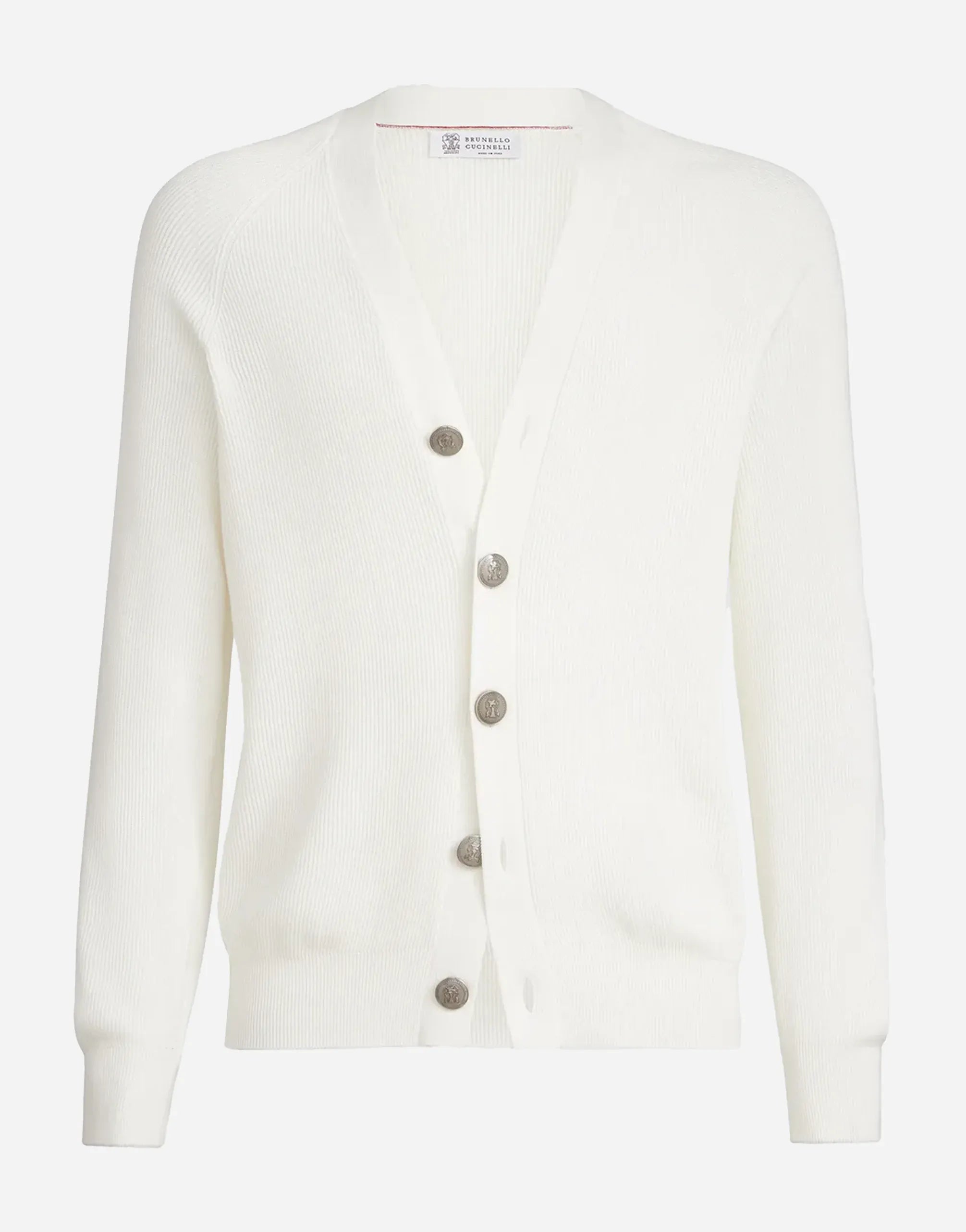 Brunello Cucinelli Panama Cotton English Rib Cardigan