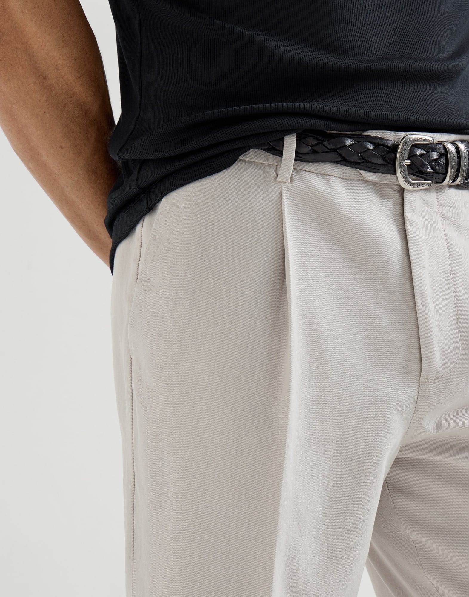 Brunello Cucinelli Panama Garment-Dyed Trousers