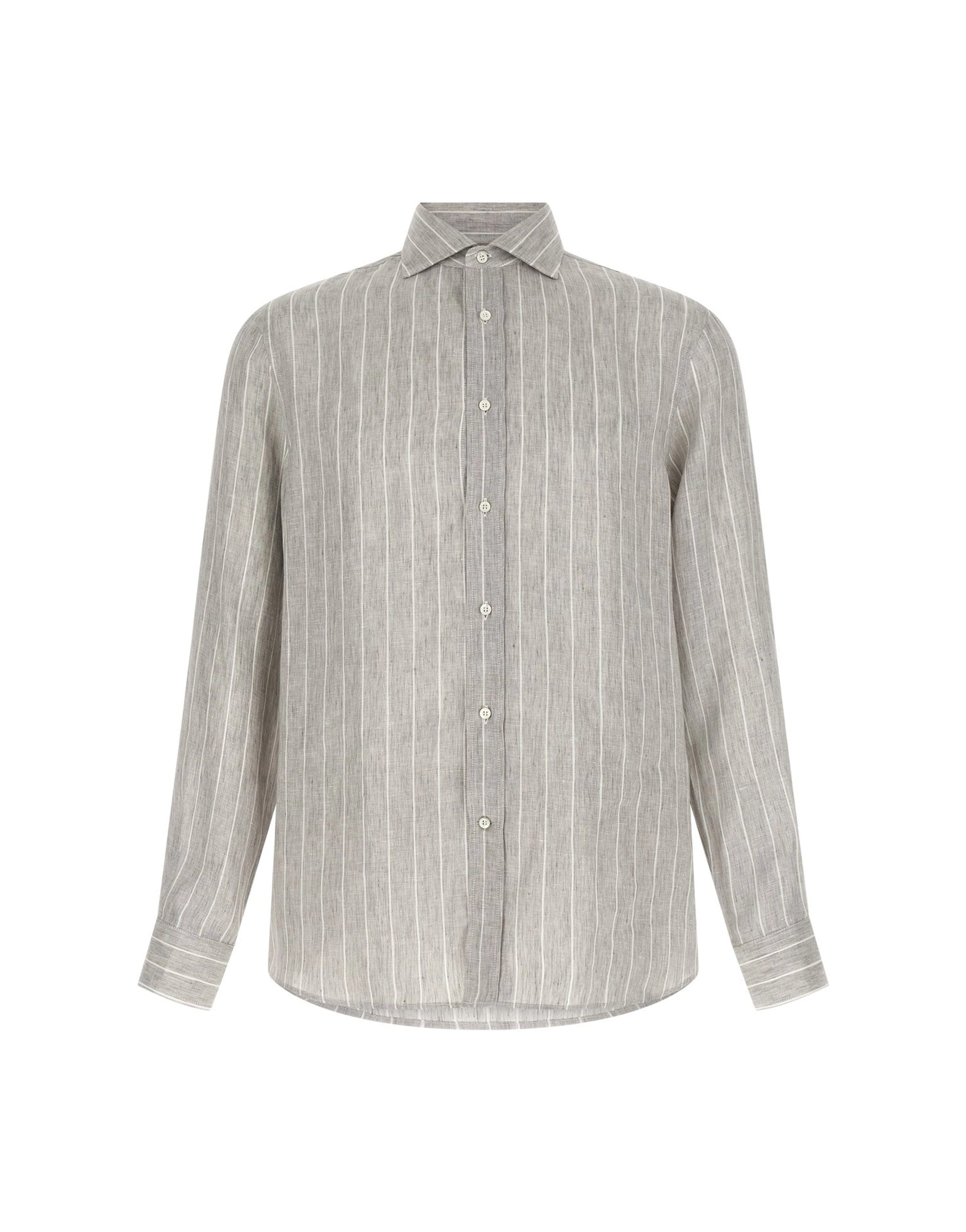 Brunello Cucinelli Brunello Cucinelli Pinstripe Linen Shirt