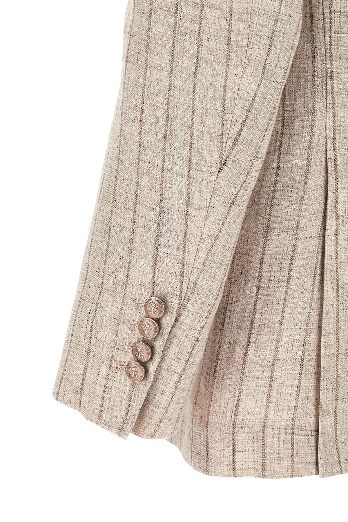 Brunello Cucinelli Brunello Cucinelli Pinstripe Linen Twill Blazer