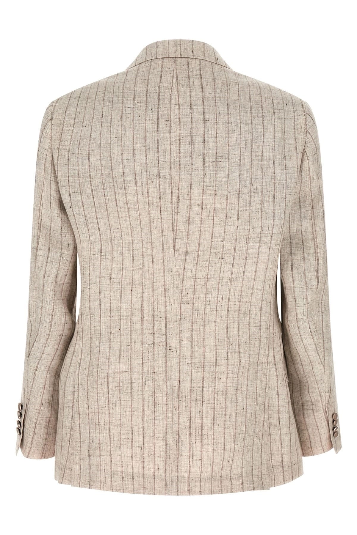 Brunello Cucinelli Pinstripe Linen Twill Blazer - alternate view