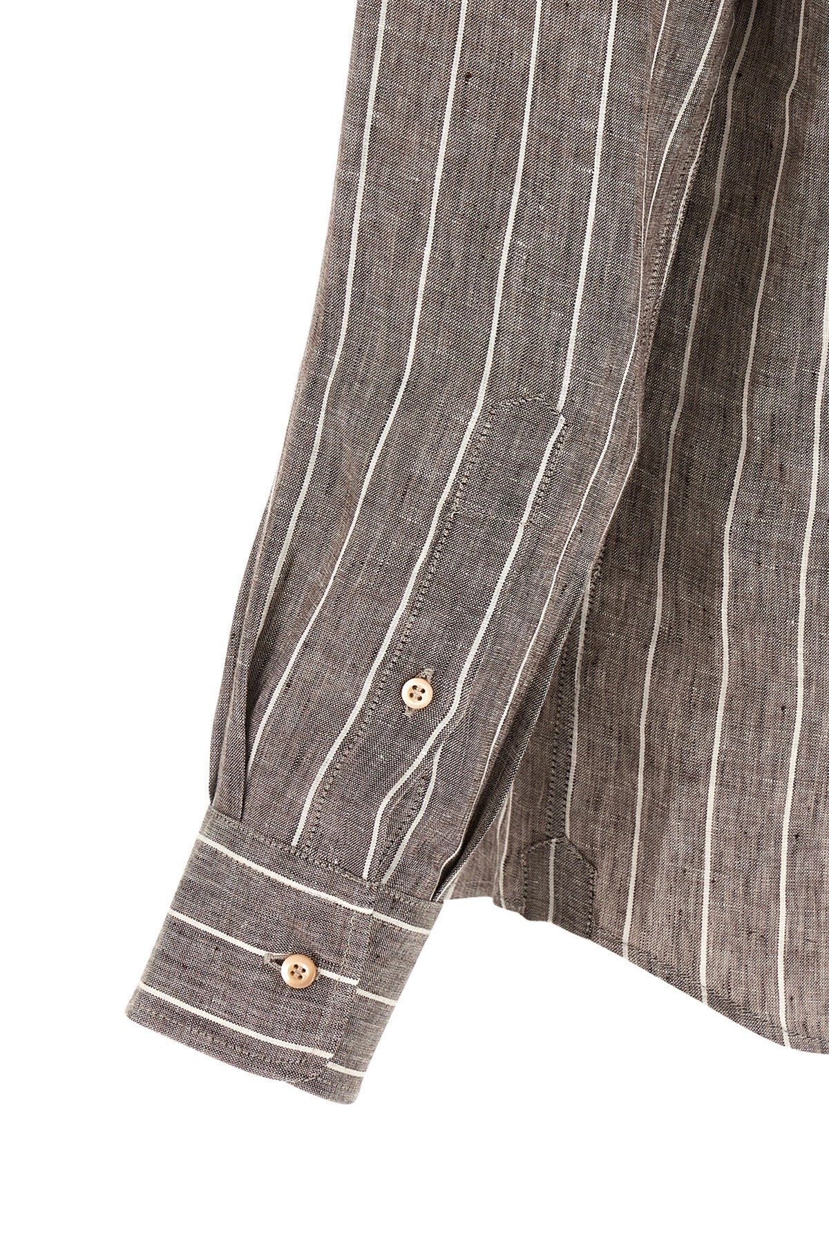 Brunello Cucinelli Pinstriped Canvas Shirt