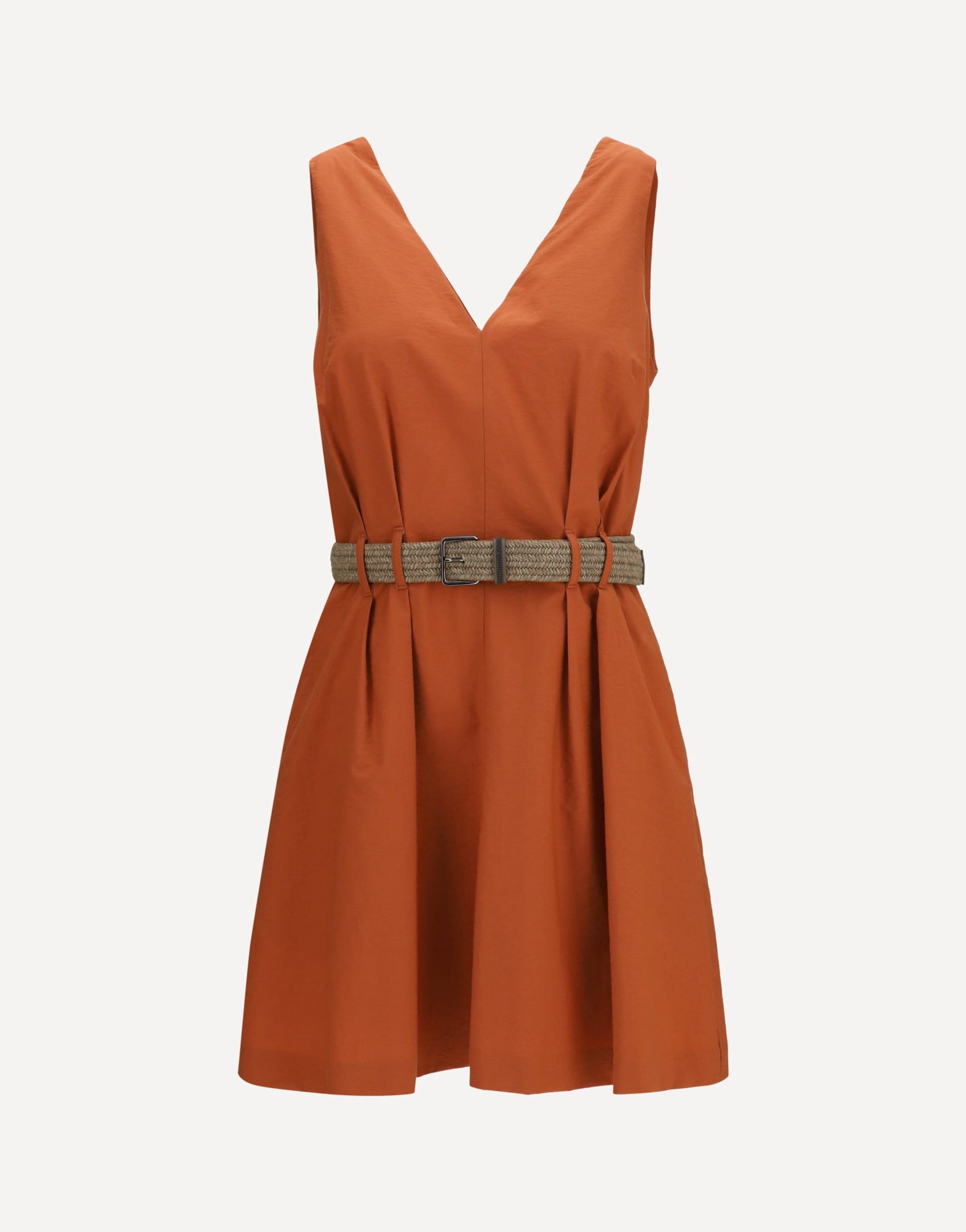 Brunello Cucinelli Brunello Cucinelli Pleated Midi Dress Rope Belt
