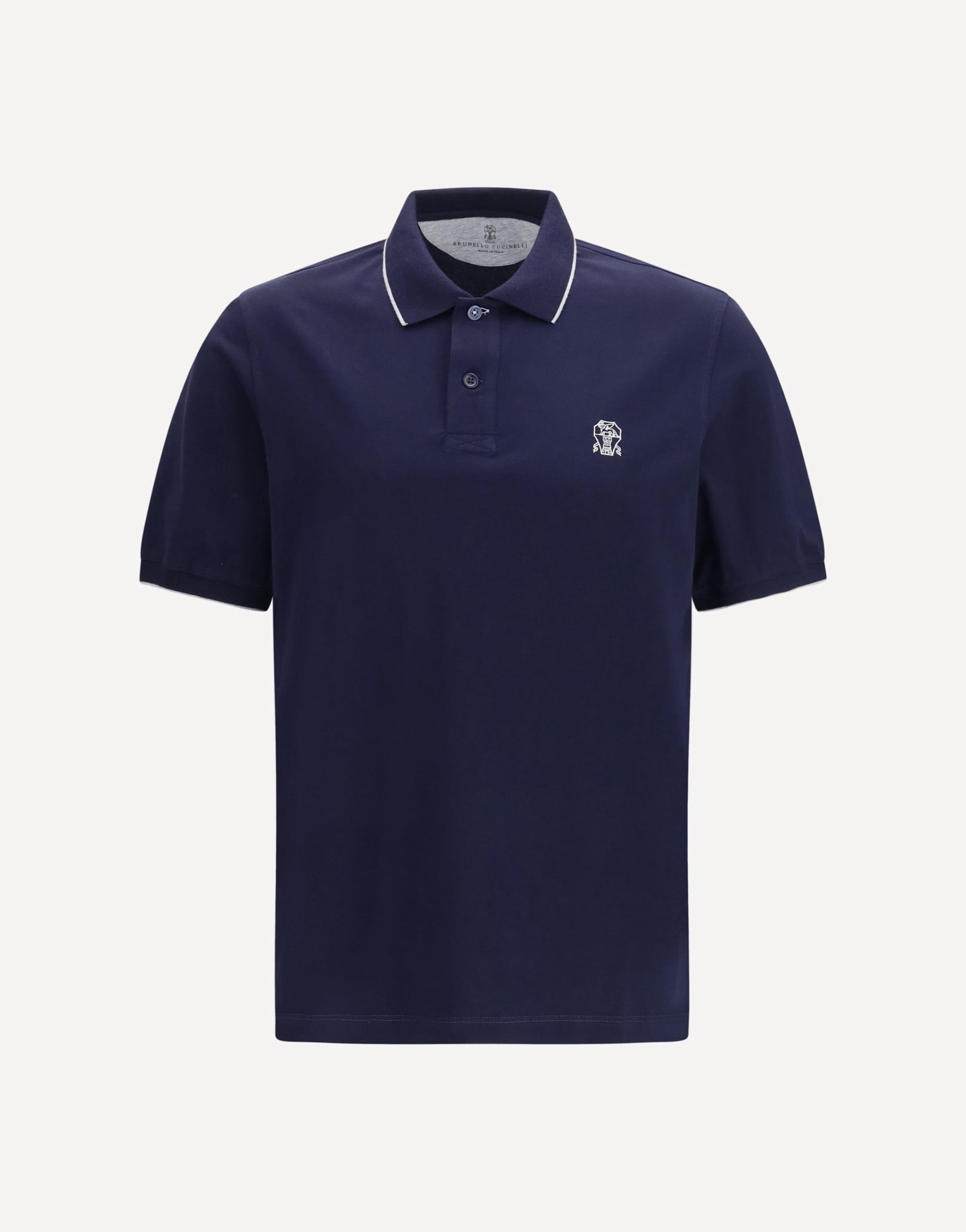 Brunello Cucinelli Polo In Cotton Jersey With Short Sleeves