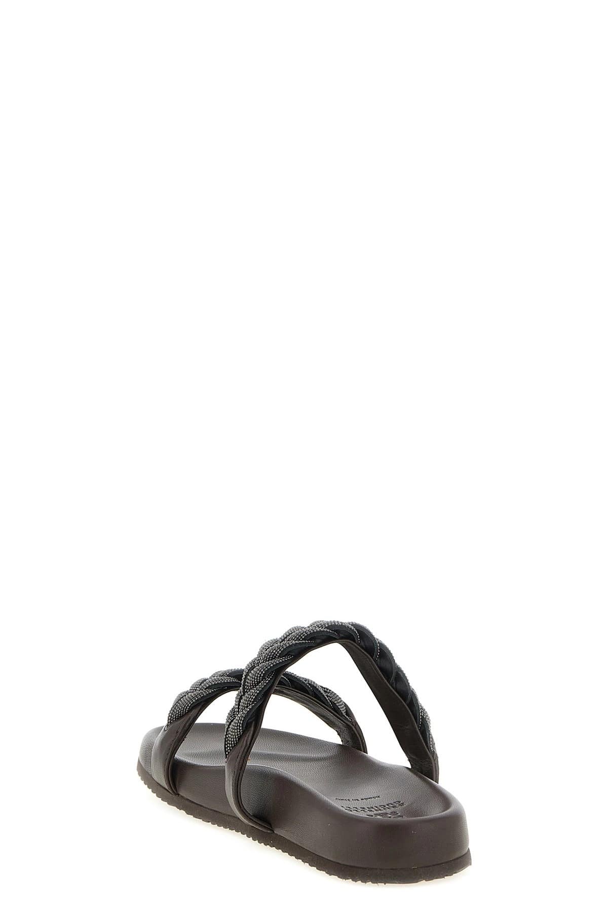 Brunello Cucinelli Brunello Cucinelli Precious Braided Strap Sandals