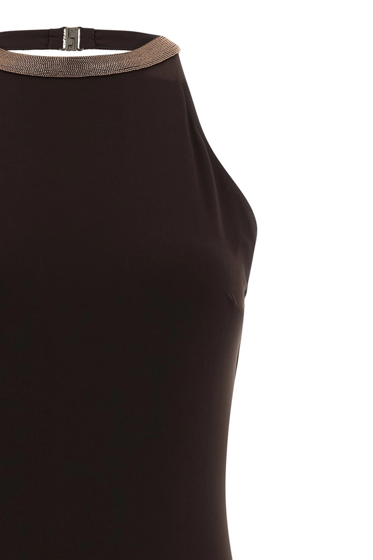 Brunello Cucinelli Brunello Cucinelli Precious Collar One-Piece Swimsuit