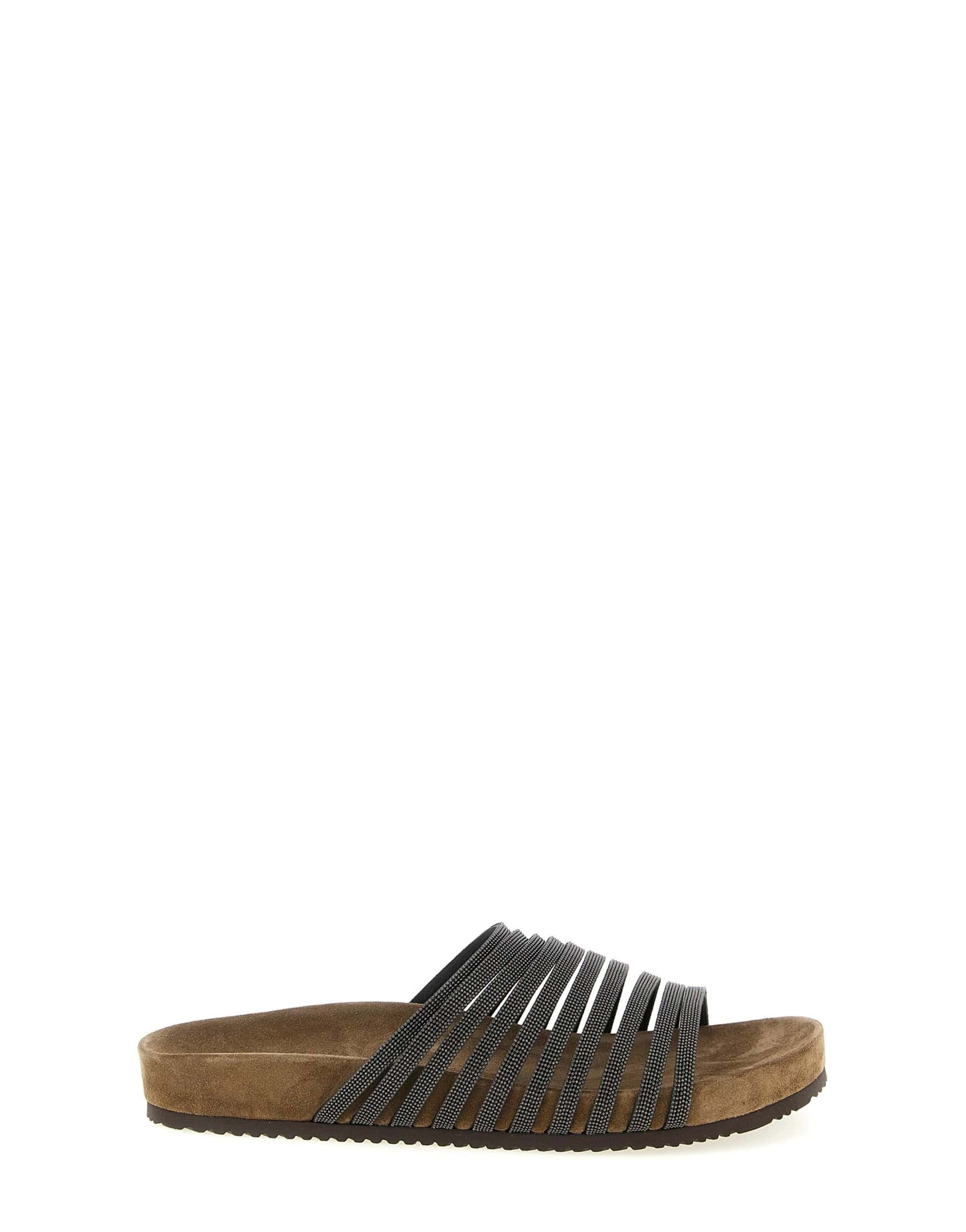 Brunello Cucinelli Brunello Cucinelli Precious Straps Slides