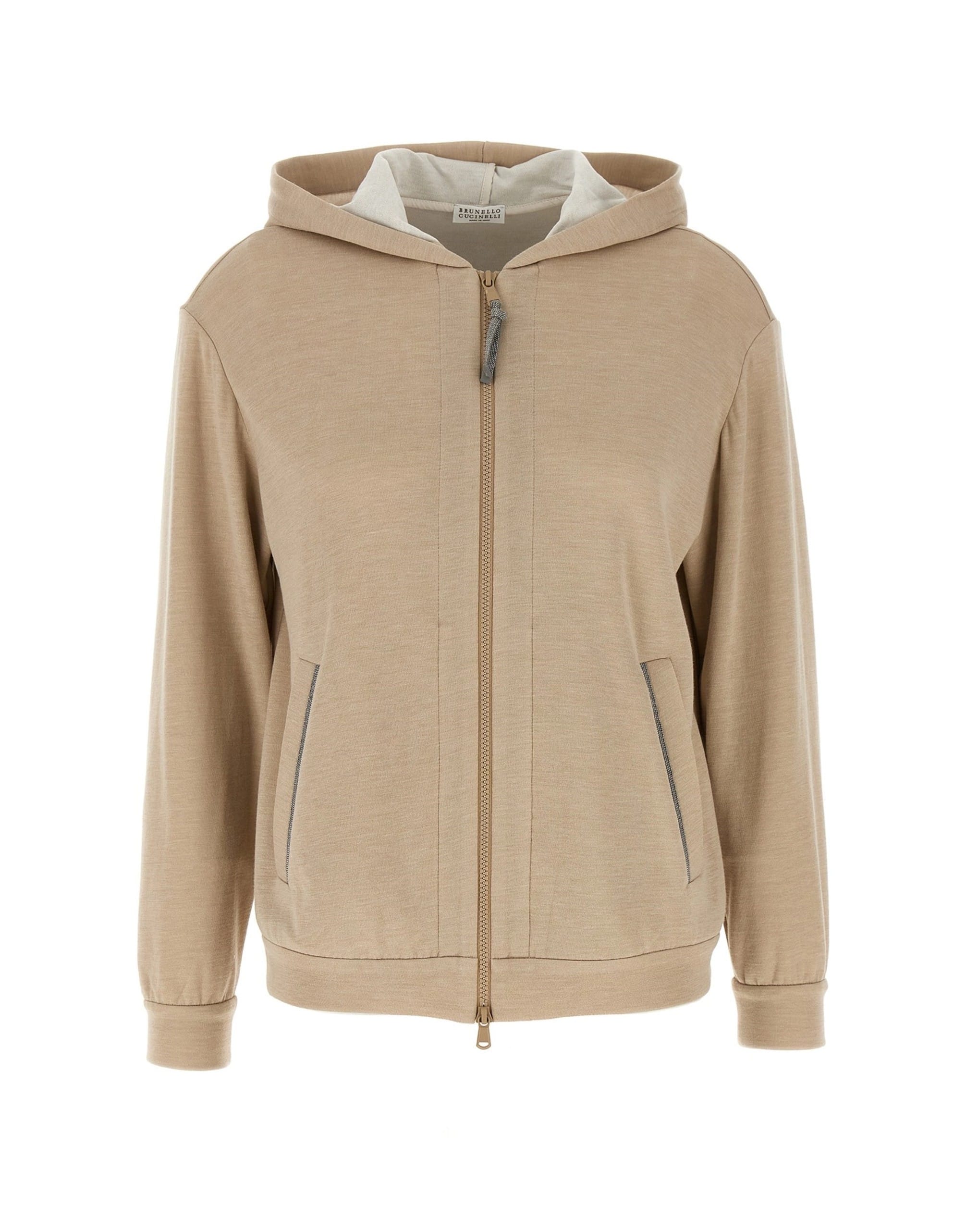Brunello Cucinelli Brunello Cucinelli Precious Zipper Pull Hoodie