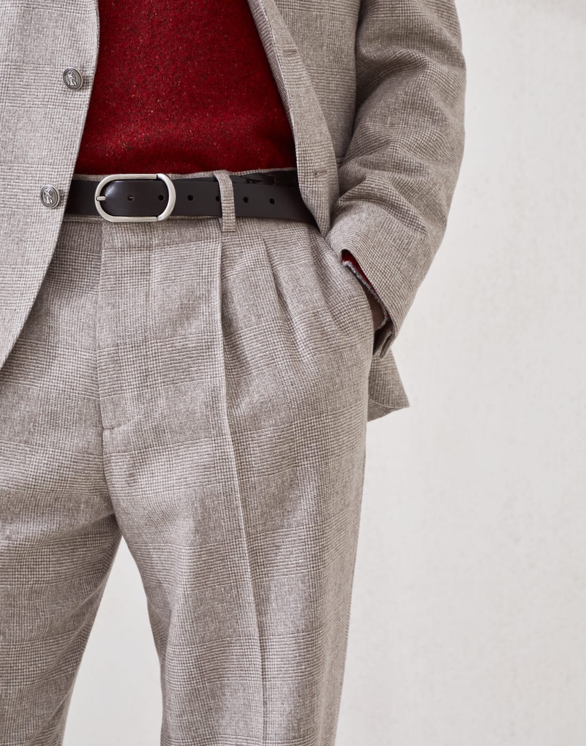 Brunello Cucinelli Prince of Wales Flannel Two-Piece Suit