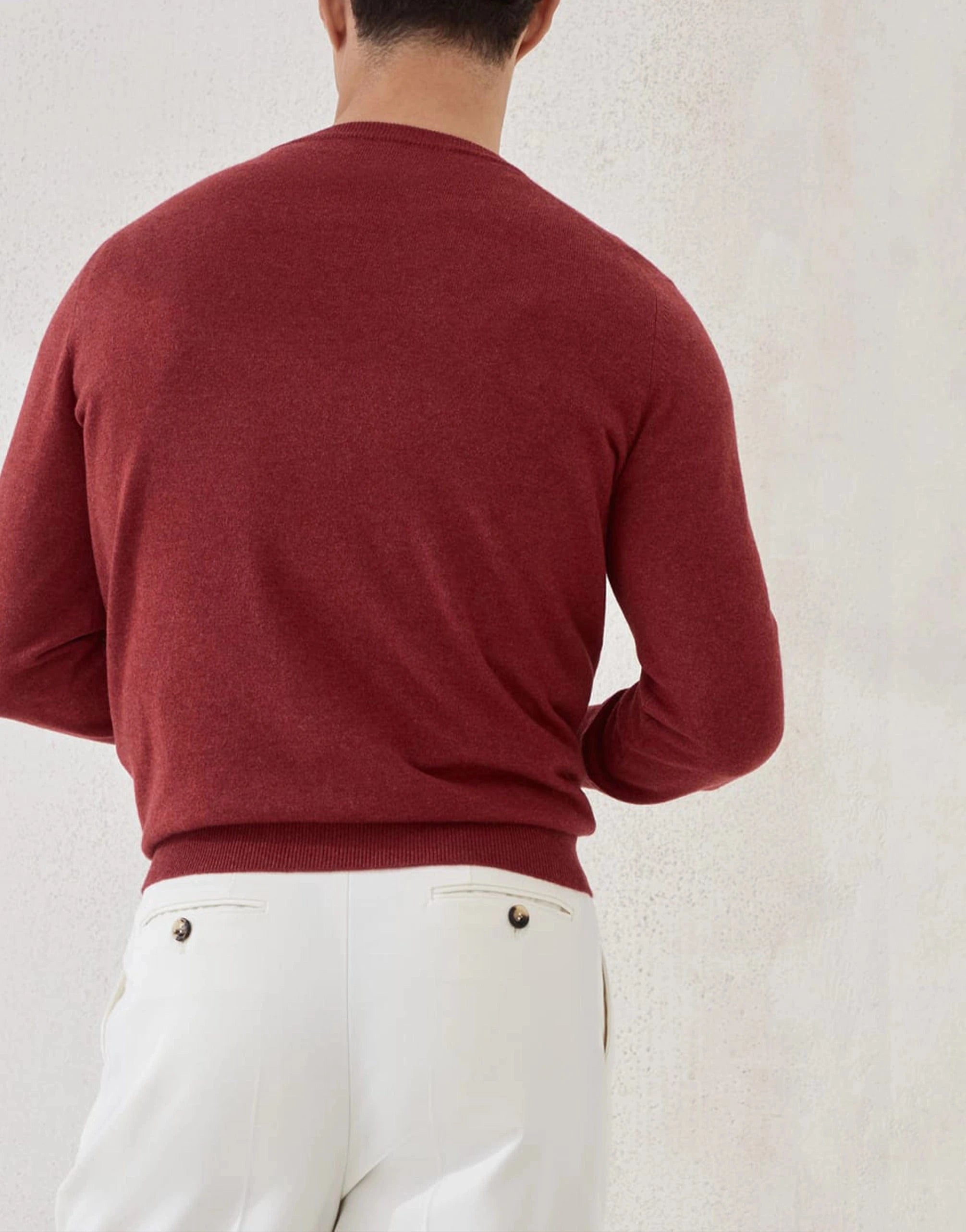 Brunello Cucinelli Red Cashmere Sweater