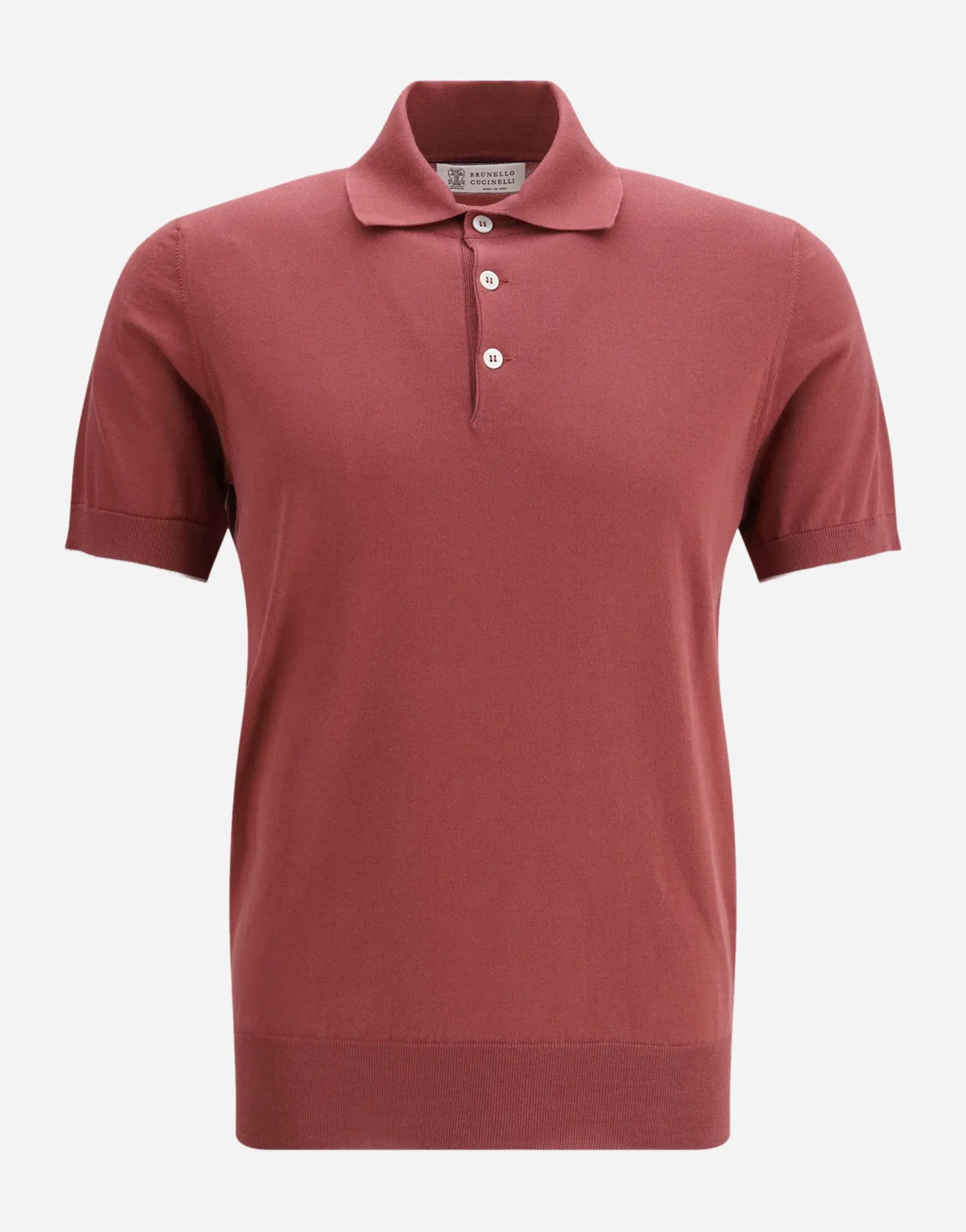 BRUNELLO CUCINELLI スリムフィット レッドポロシャツ Brunello Cucinelli Red Cotton Polo Shirt | Sendegaro