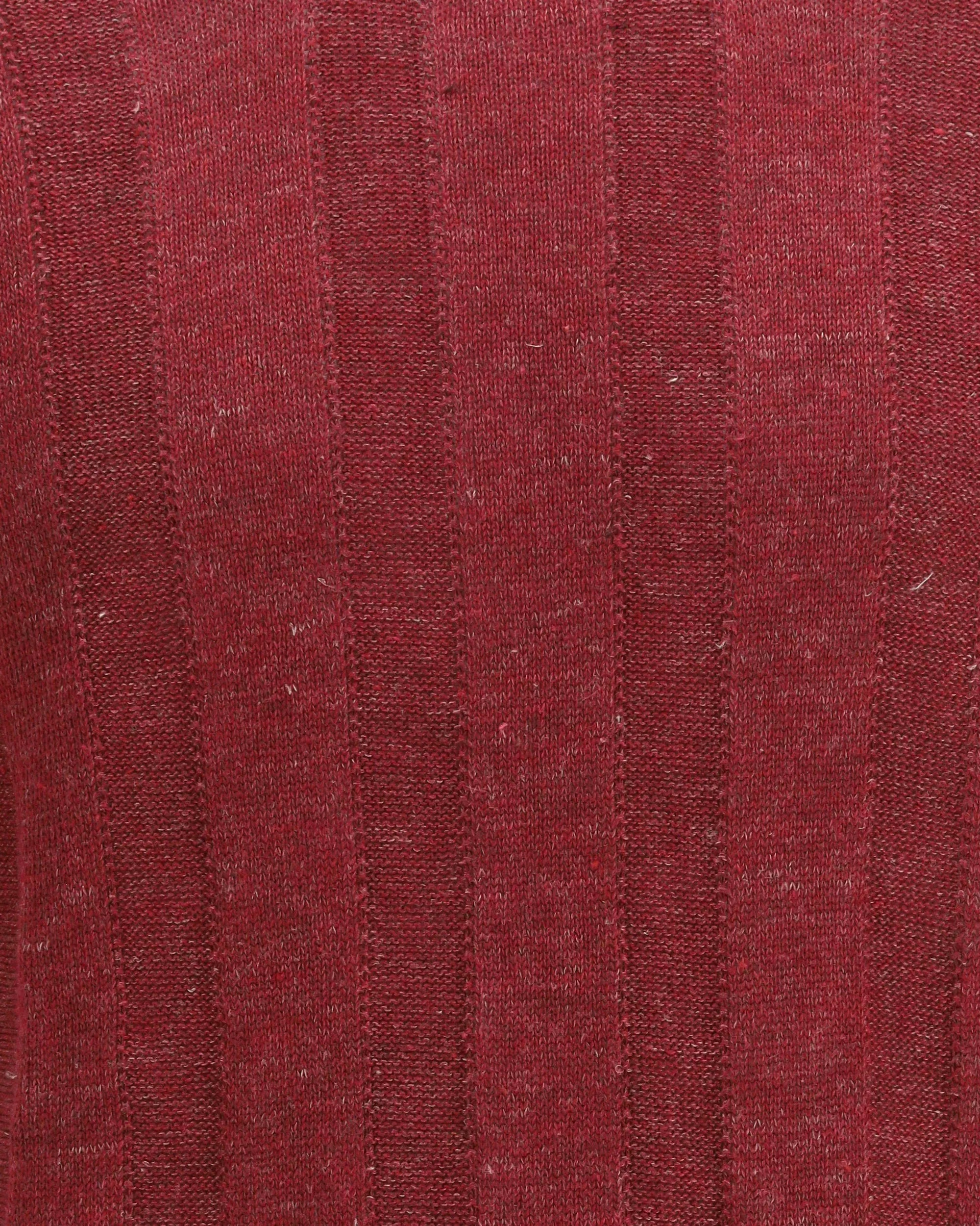 Brunello Cucinelli Red Linen-Cotton Blend T-Shirt