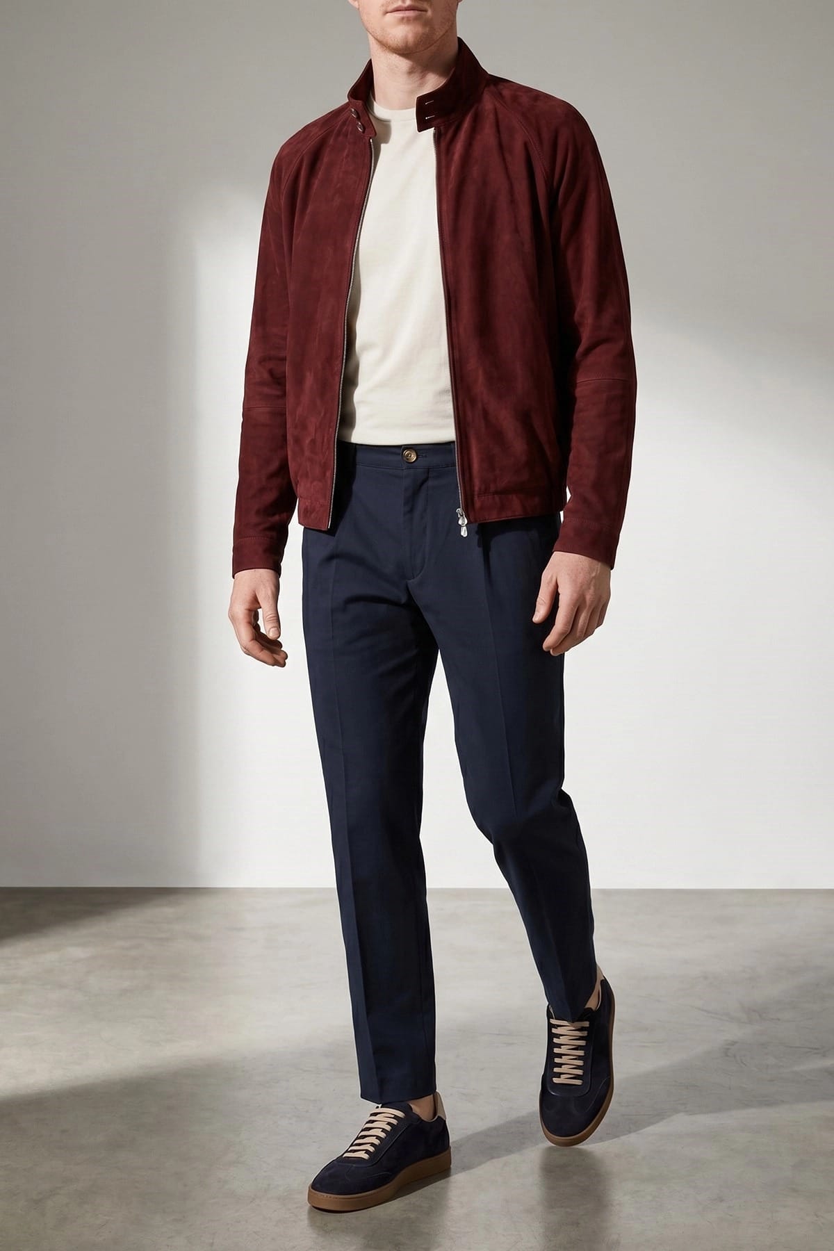 Brunello Cucinelli Red Suede Jacket - alternate view