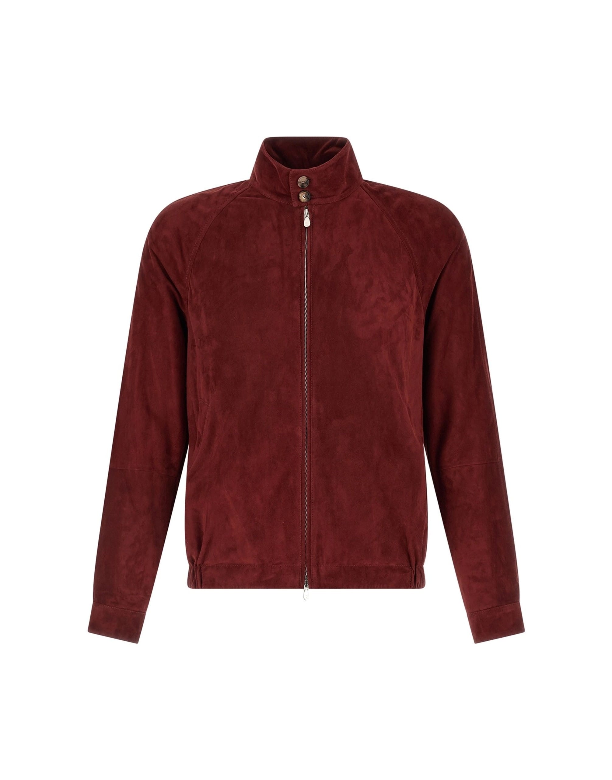 Brunello Cucinelli Brunello Cucinelli Red Suede Jacket