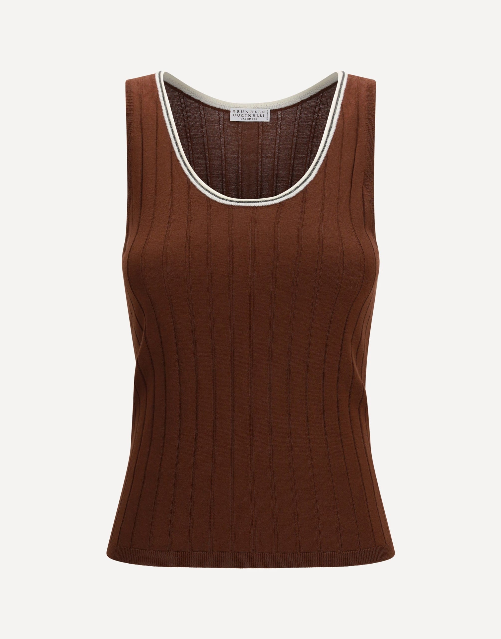 Brunello Cucinelli Brunello Cucinelli Ribbed Jersey Sleeveless Top