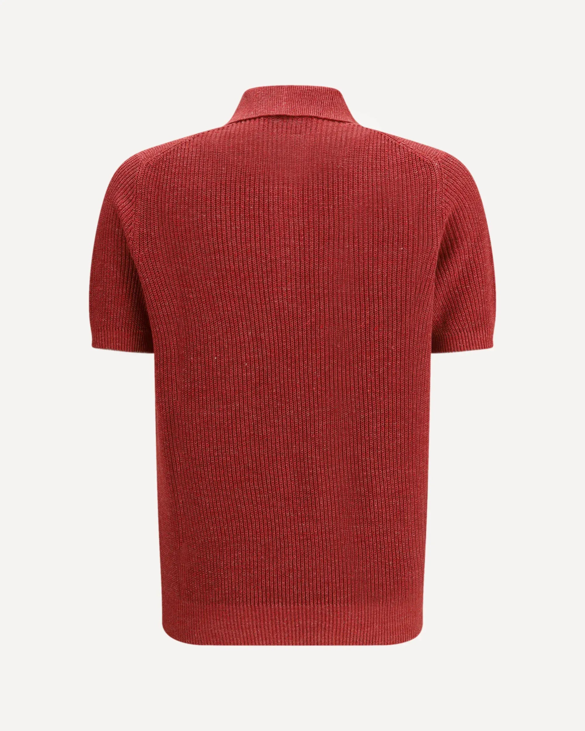 Brunello Cucinelli Ribbed Linen-Cotton Polo Sweater - alternate view