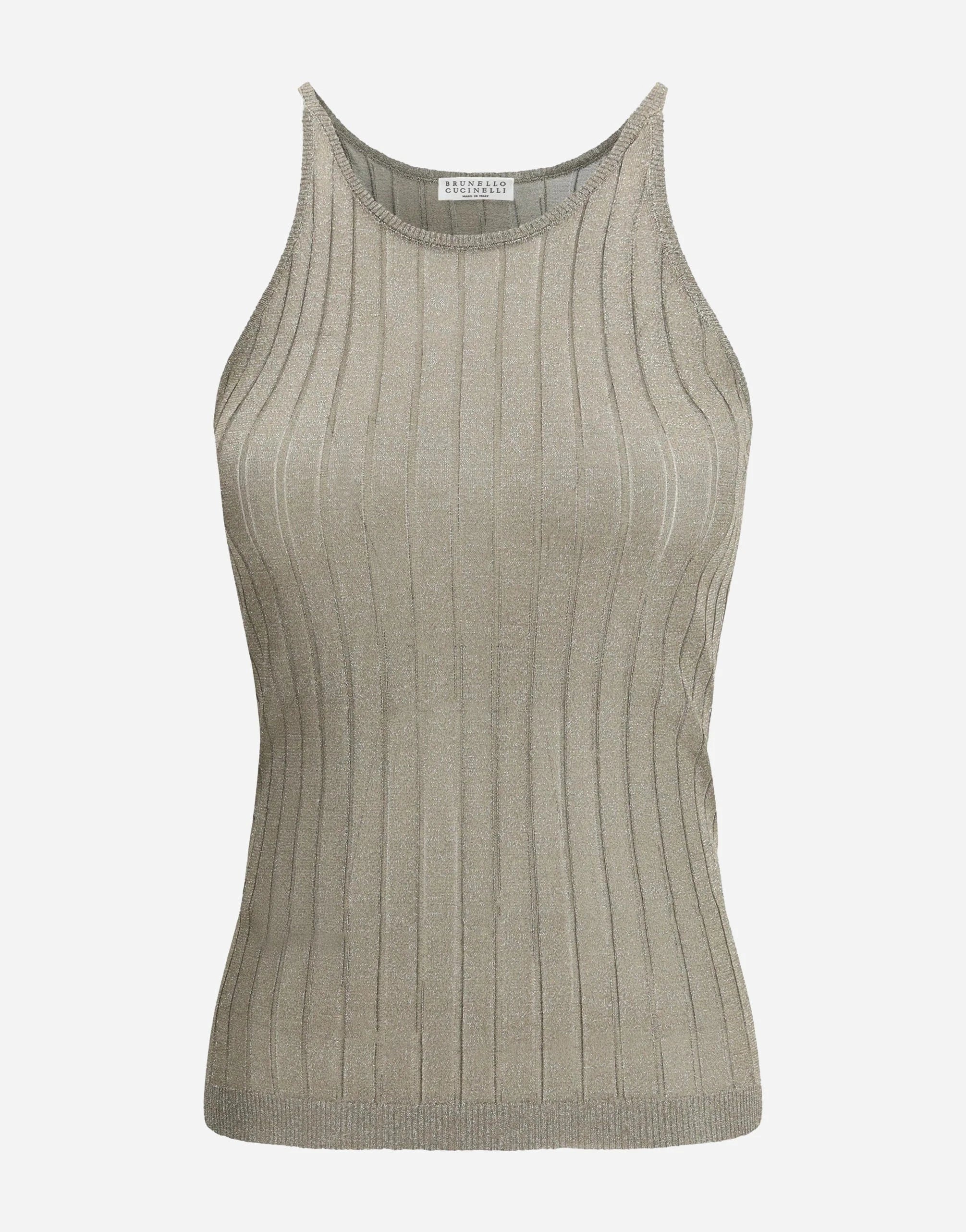 Brunello Cucinelli Ribbed Lurex Tank Top