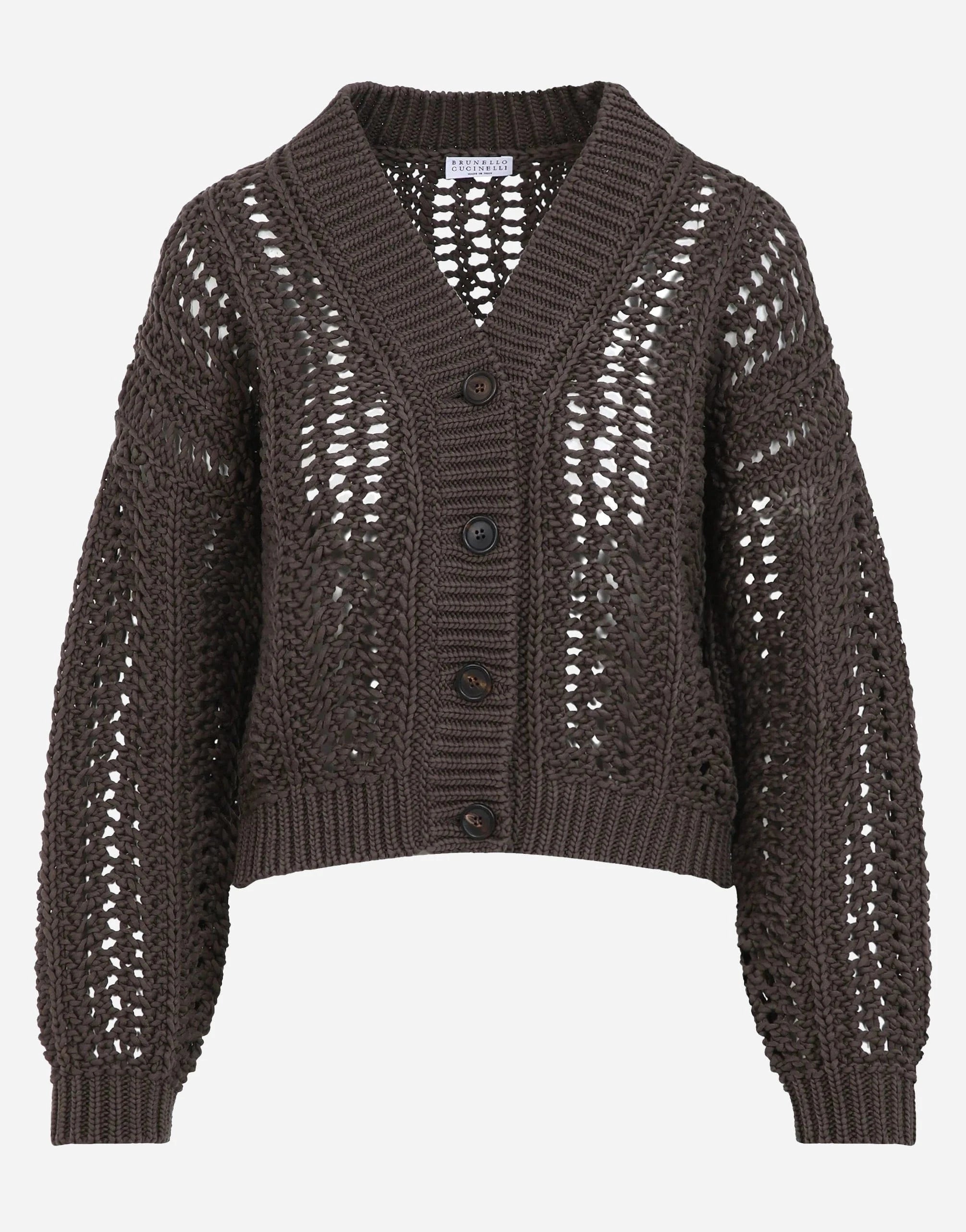 Brunello Cucinelli Ribbed Net Cardigan