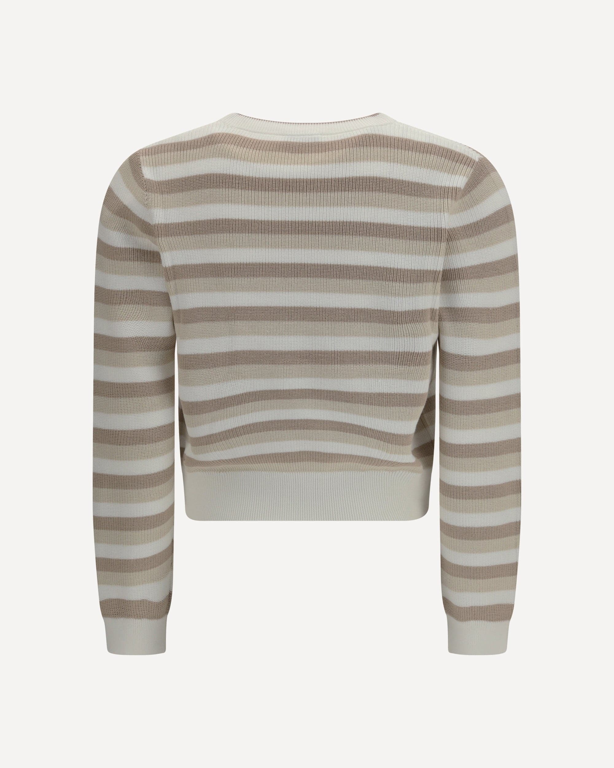 Geribde Gestreepte Katoenen Trui - alternate view