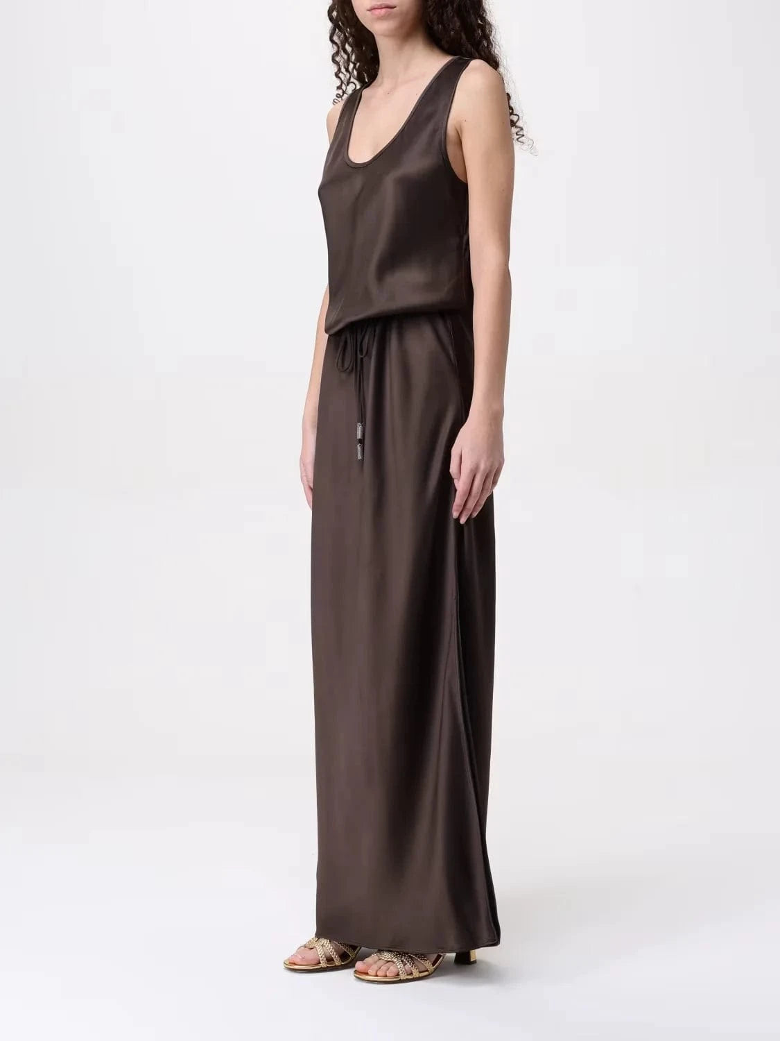 Brunello Cucinelli Satin Long Dress