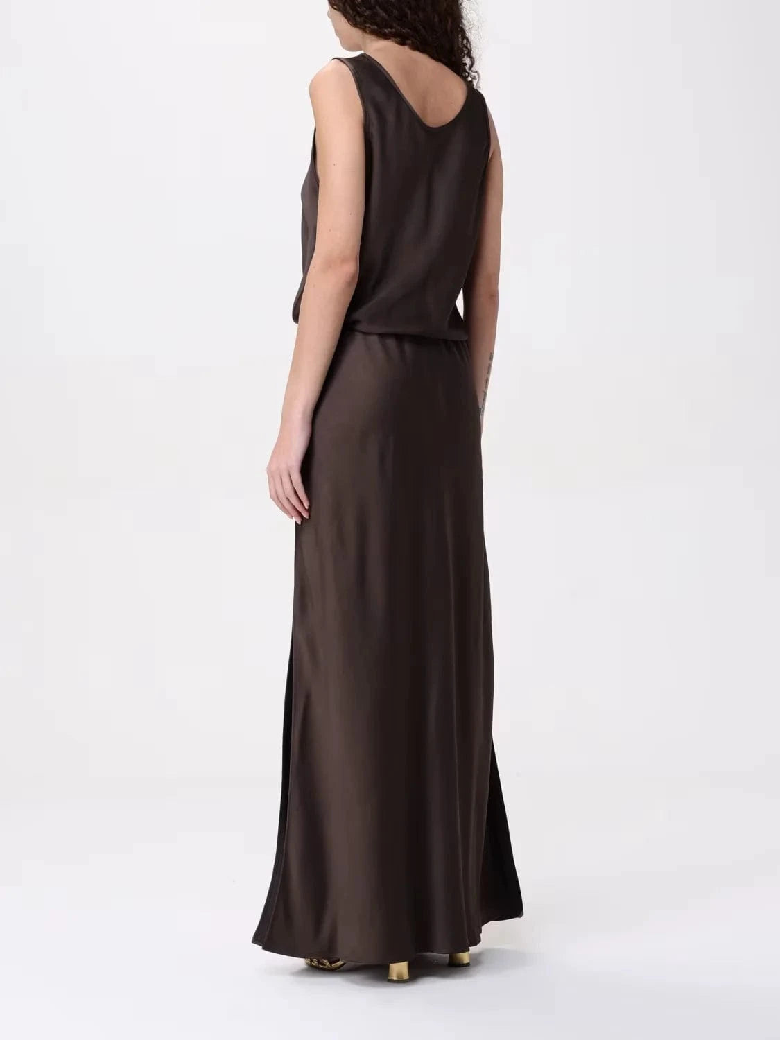 Brunello Cucinelli Satin Long Dress