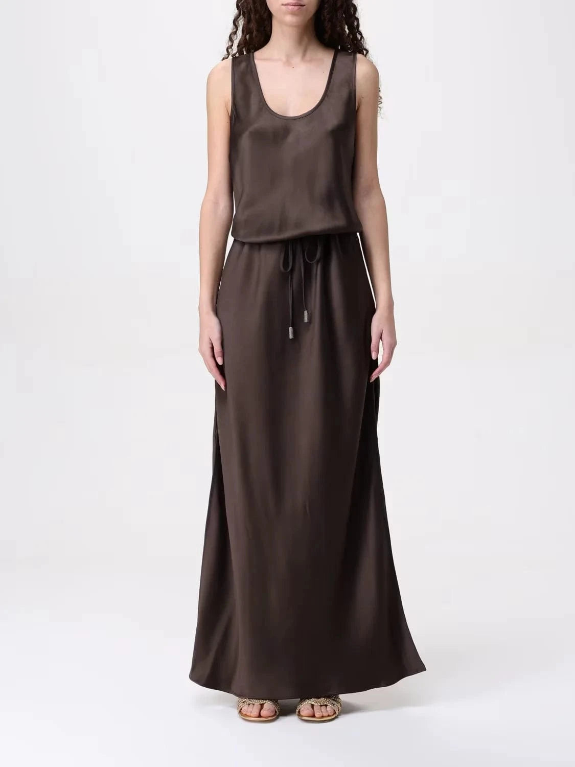 Brunello Cucinelli Satin Long Dress