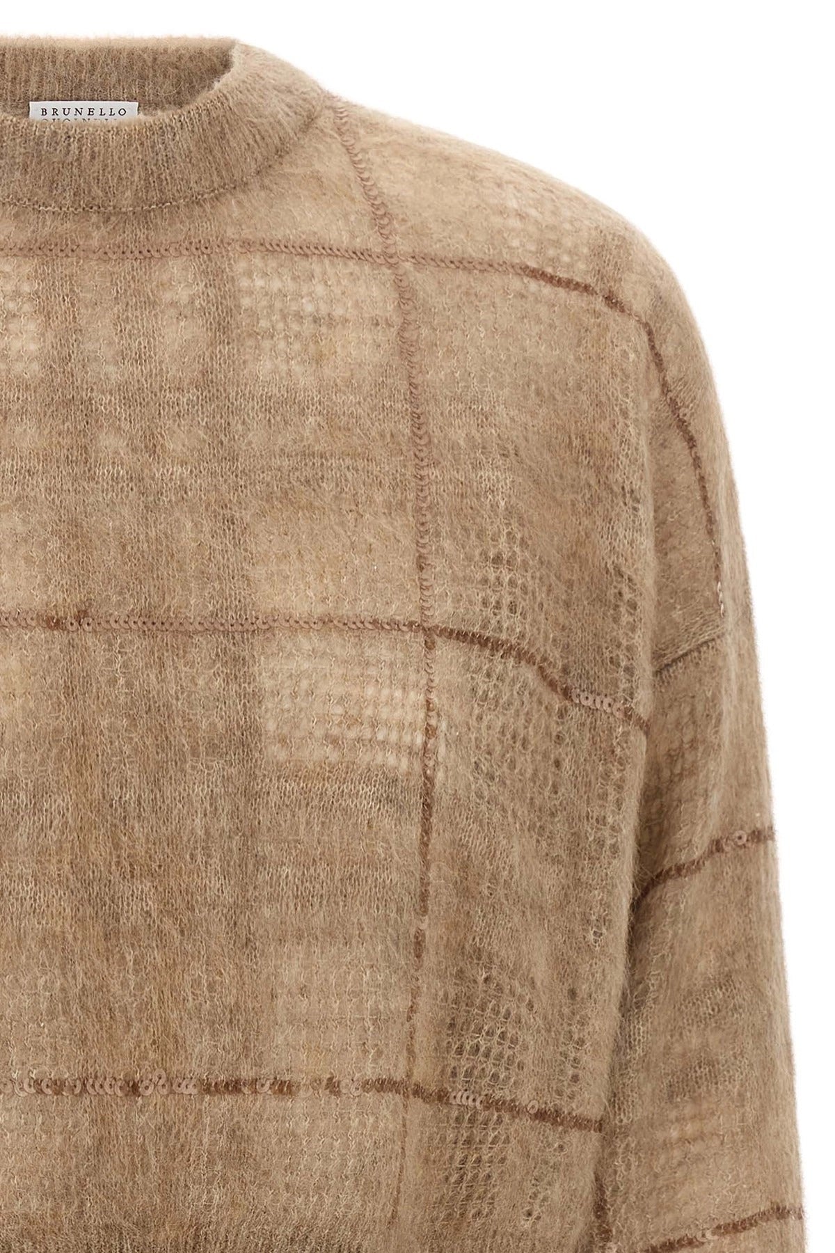 Brunello Cucinelli Sequin Check Sweater