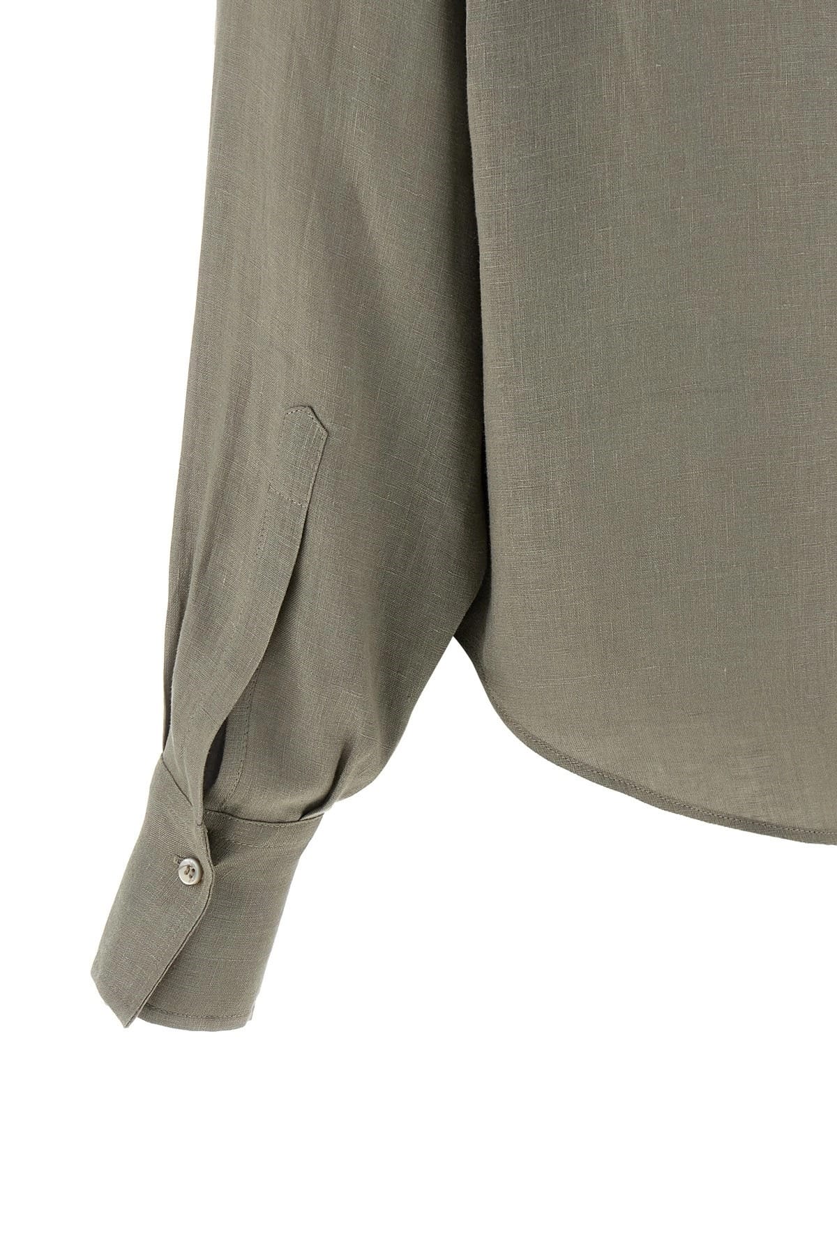 Brunello Cucinelli Brunello Cucinelli Sequin Collar Linen Shirt