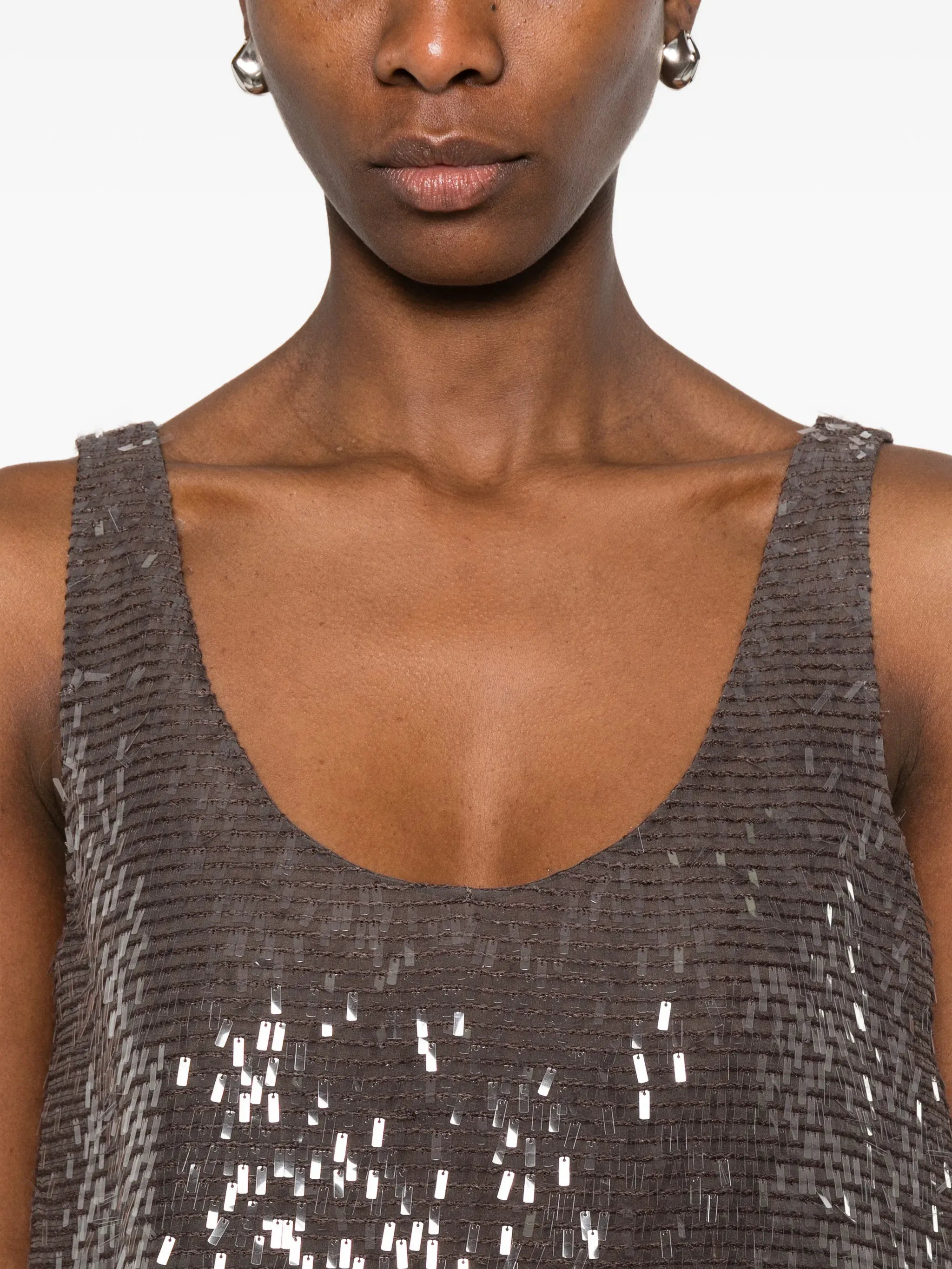 Brunello Cucinelli Sequin-Embellished Top
