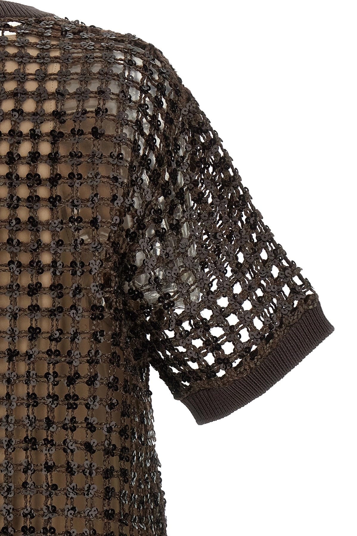 Brunello Cucinelli Brunello Cucinelli Sequin Mesh Mini Dress