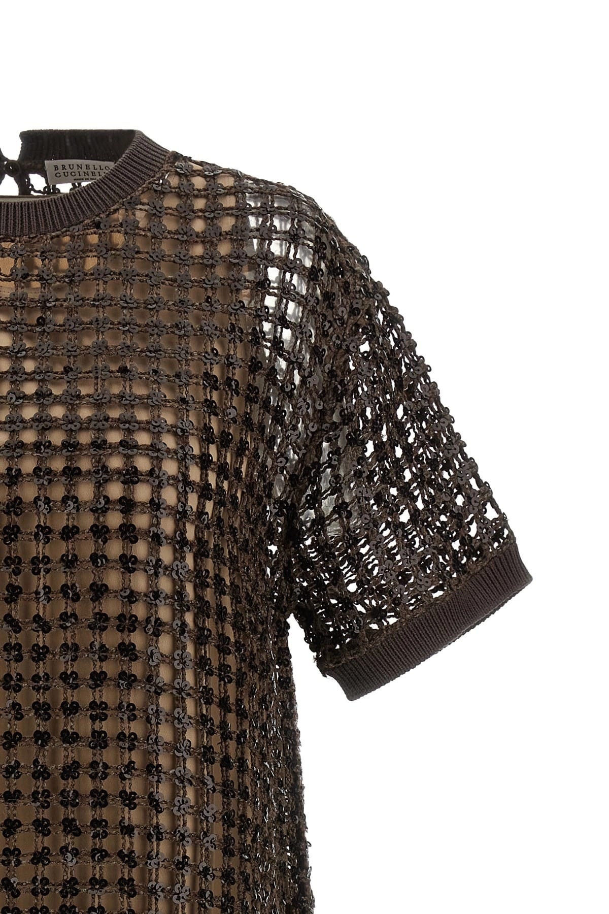 Brunello Cucinelli Brunello Cucinelli Sequin Mesh Mini Dress