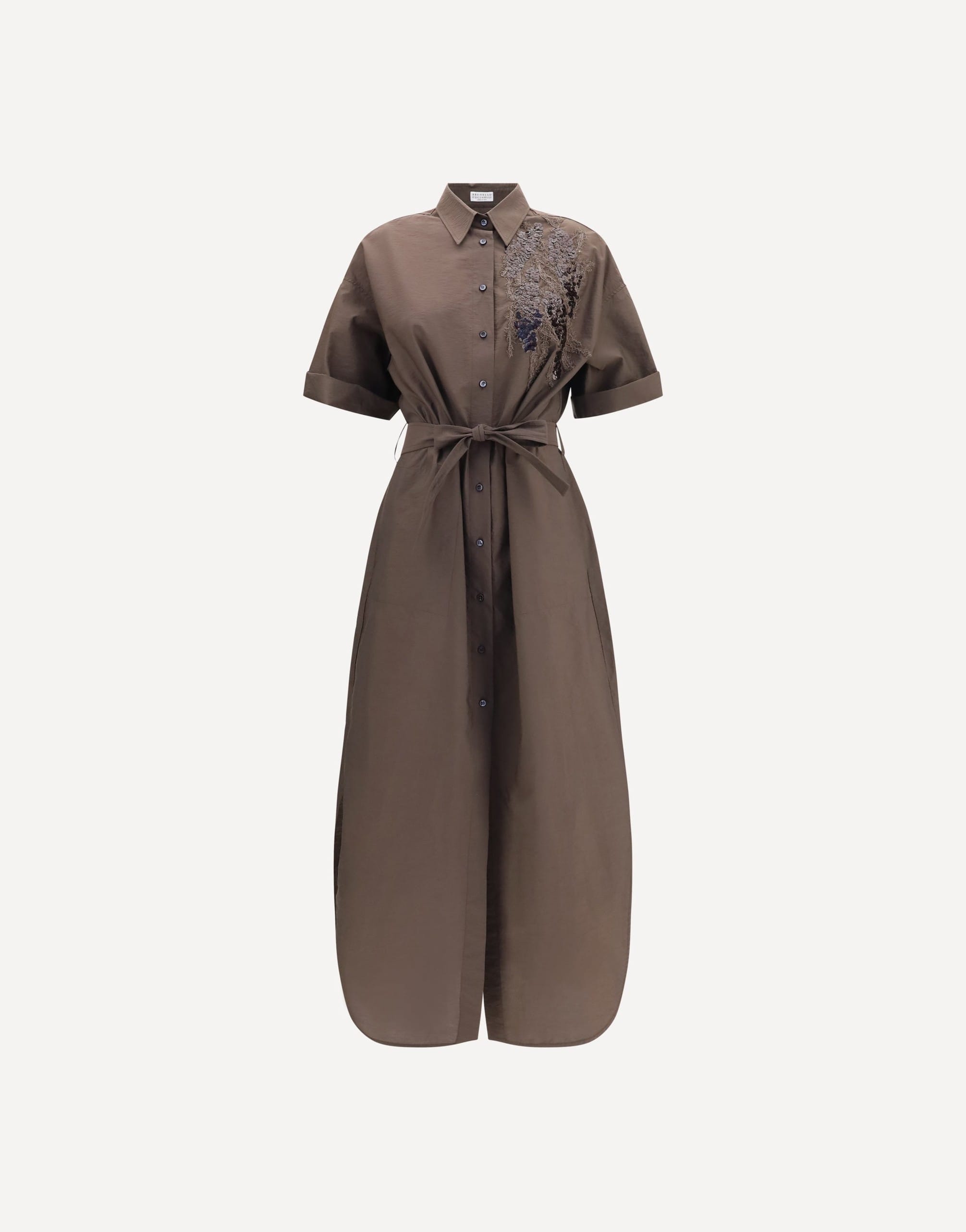 Brunello Cucinelli Brunello Cucinelli Sequined Shirt Dress With Belt
