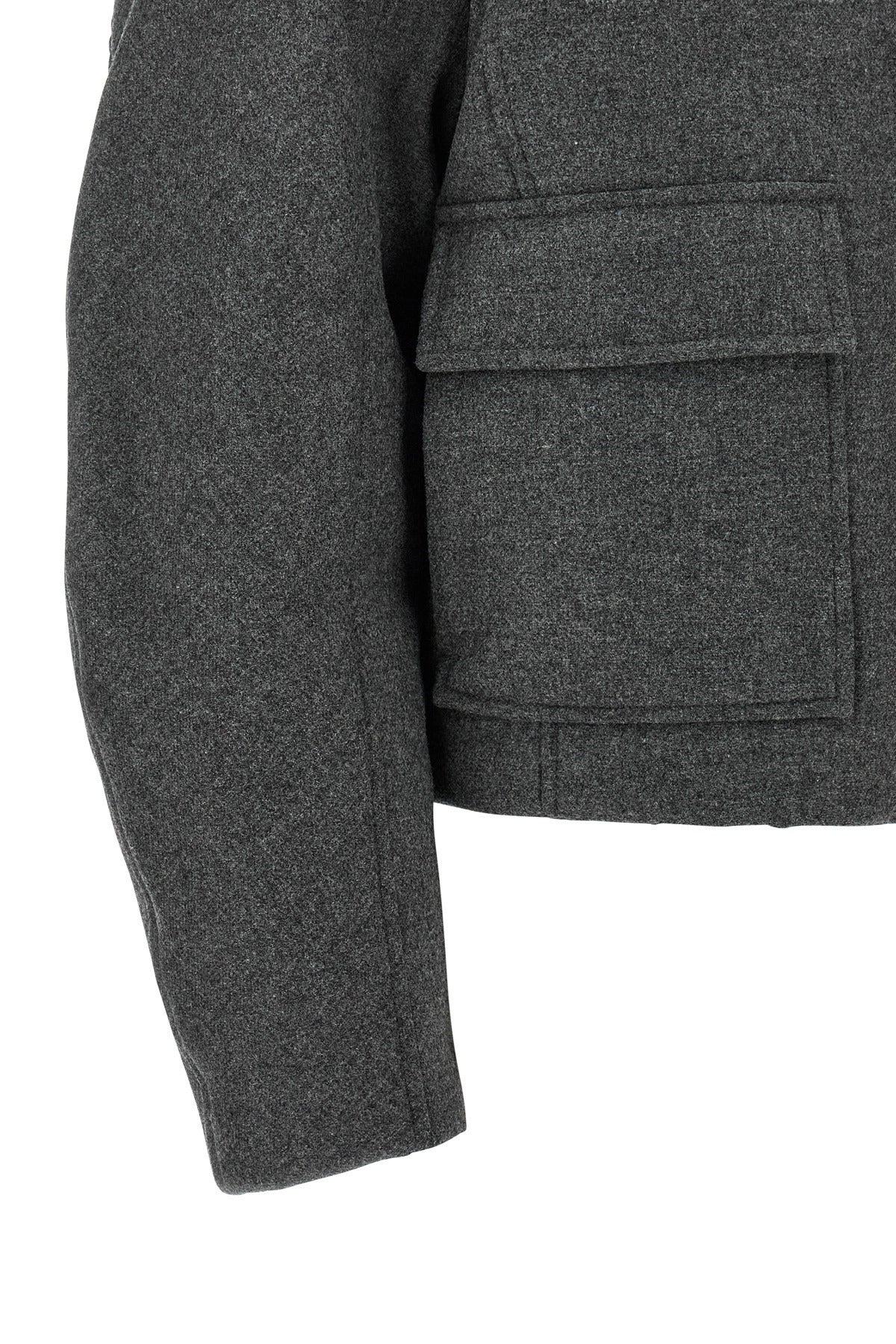 Brunello Cucinelli Shearling Collar Cropped Jacket