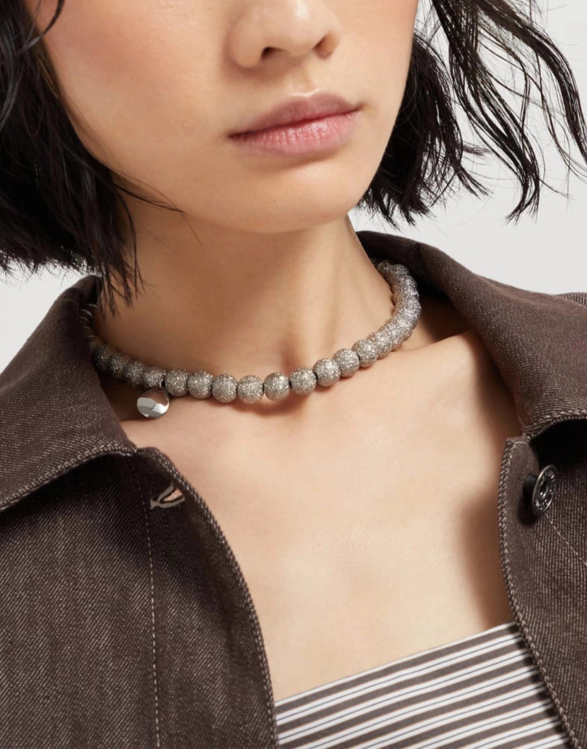 Brunello Cucinelli Shimmer Bead Necklace