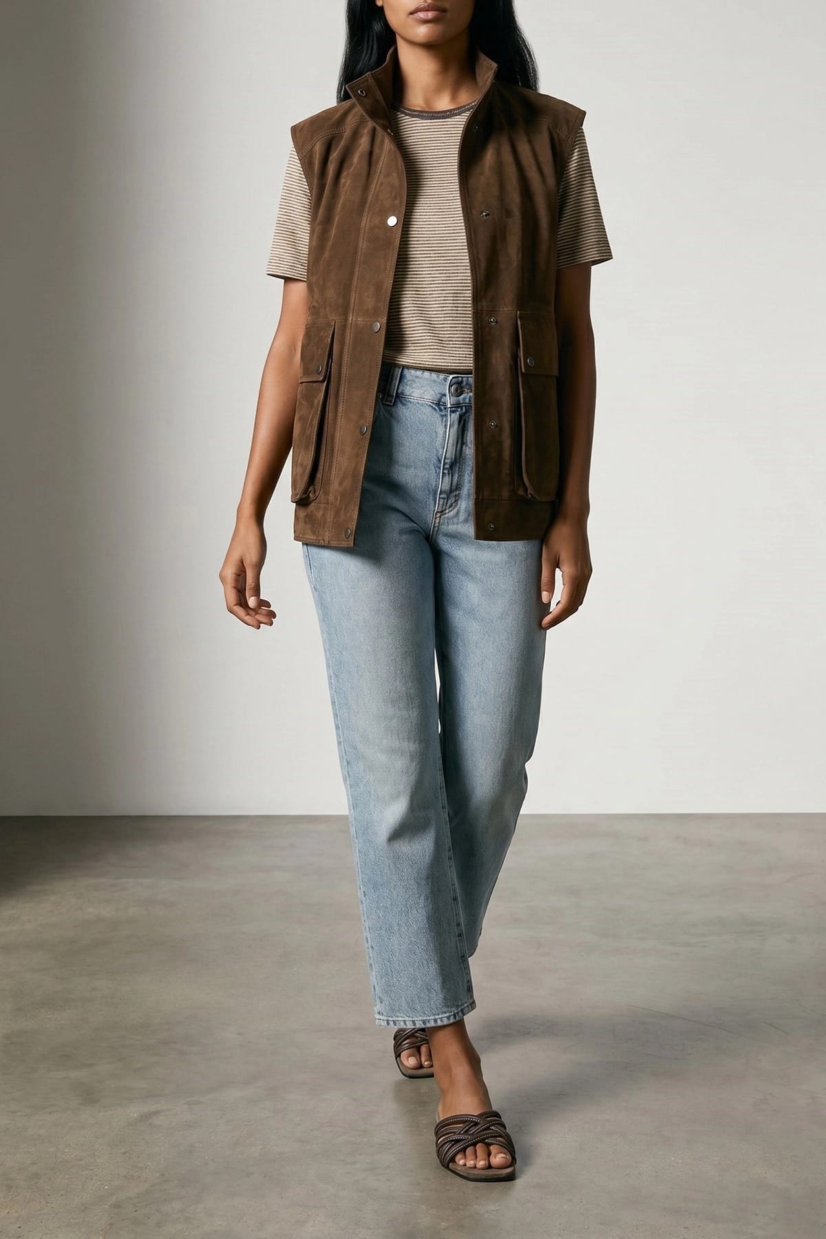 Brunello Cucinelli Shiny Collar Detail T-Shirt - alternate view