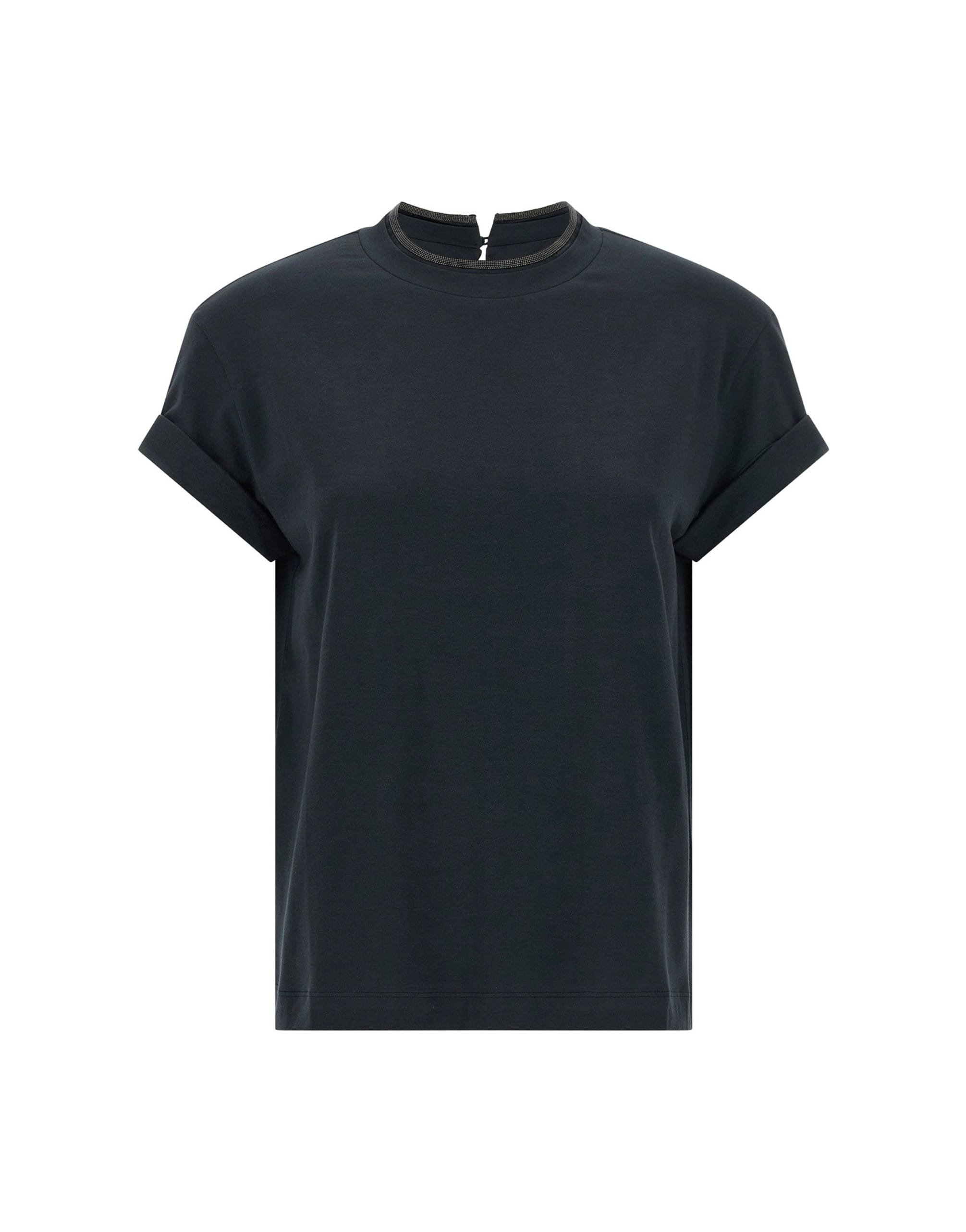 Brunello Cucinelli Brunello Cucinelli Shiny Collar T-Shirt