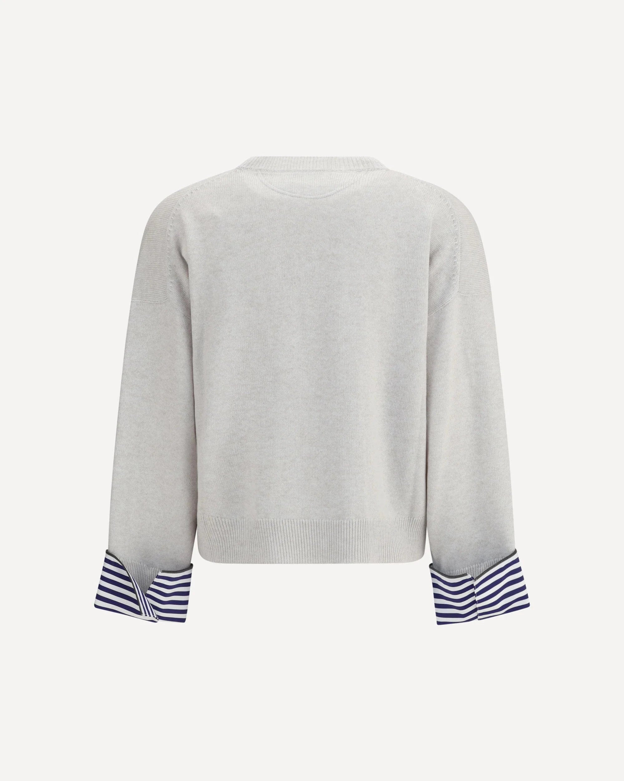 Glansend shirtdetails Cashmere trui - alternate view