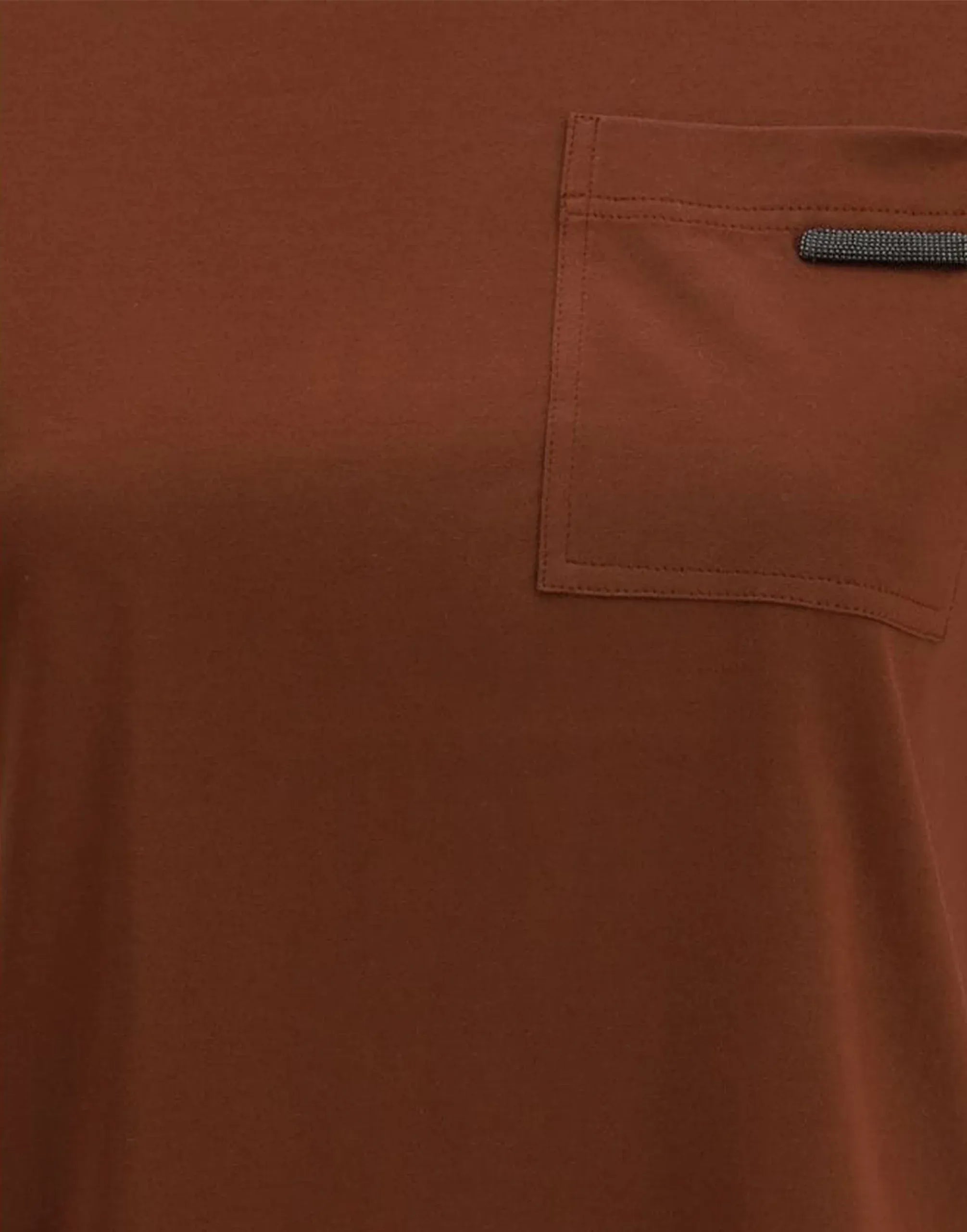 Brunello Cucinelli Shiny Tab Jersey T-Shirt