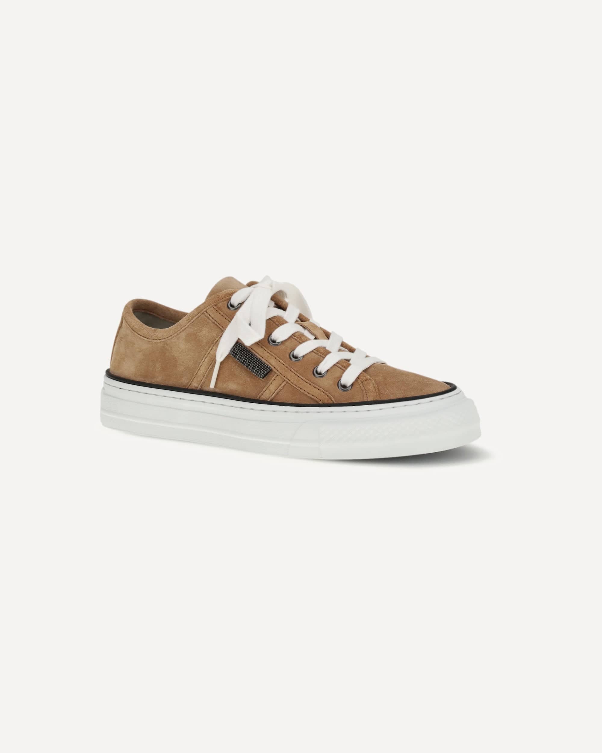Wildleder-Sneaker mit glänzender Lasche - alternate view