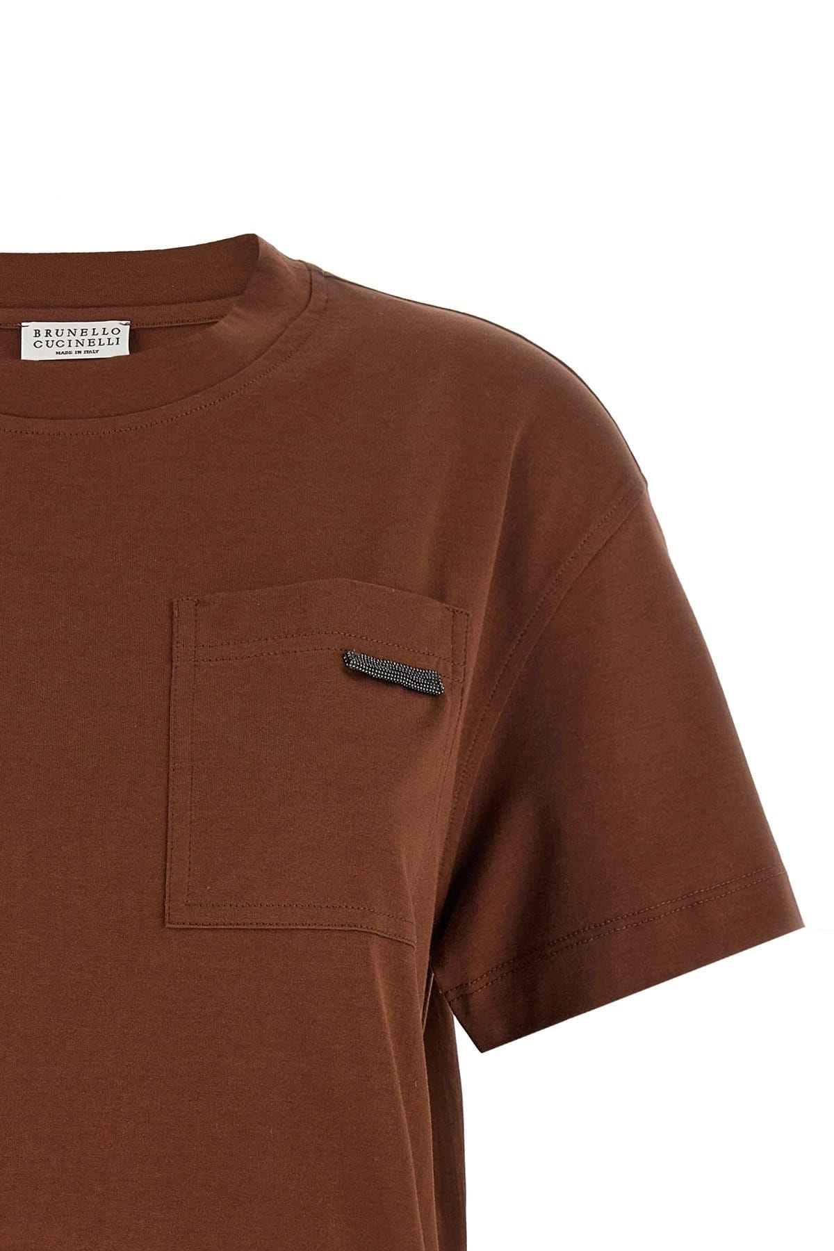 Brunello Cucinelli Brunello Cucinelli Shiny Tab T-Shirt