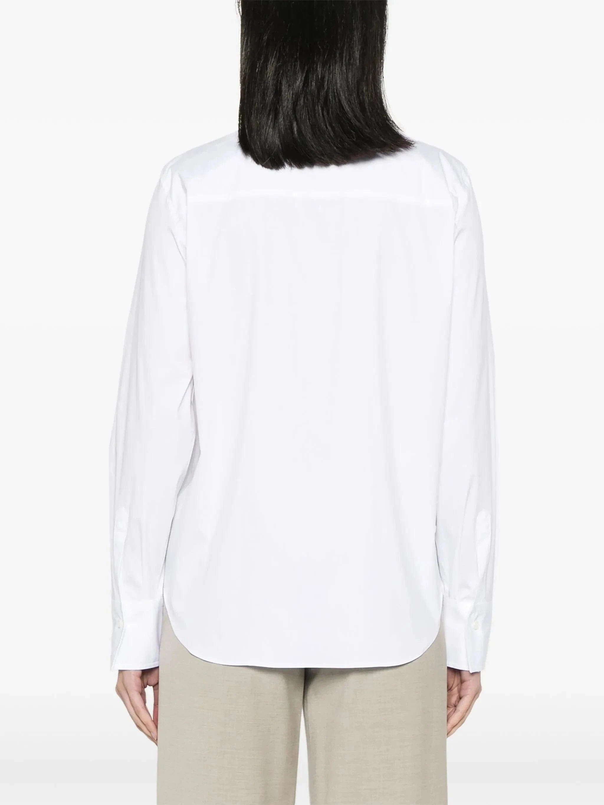 Brunello Cucinelli Shiny Trim Beaded Poplin Shirt