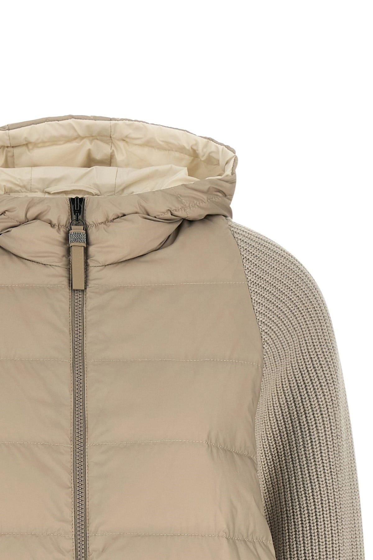 Brunello Cucinelli Brunello Cucinelli Shiny Zipper Pull Down Jacket