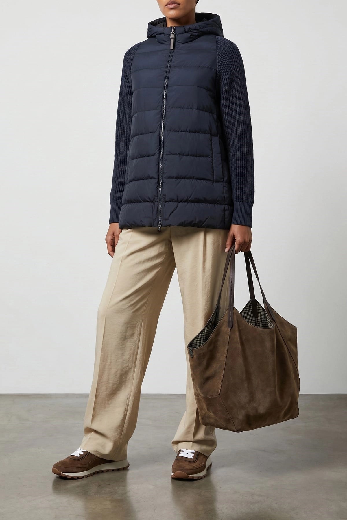 Brunello Cucinelli Brunello Cucinelli Shiny Zipper Pull Down Jacket