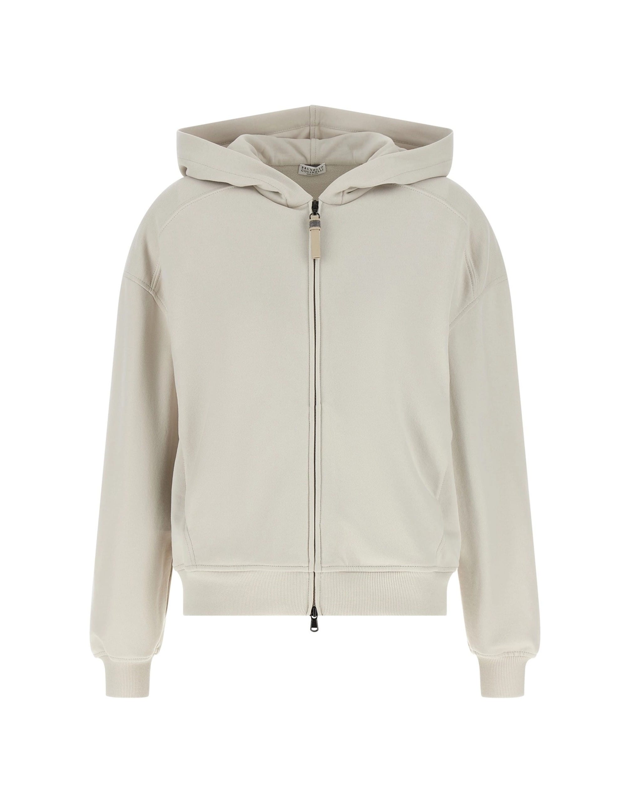Brunello Cucinelli Brunello Cucinelli Shiny Zipper Pull Hoodie
