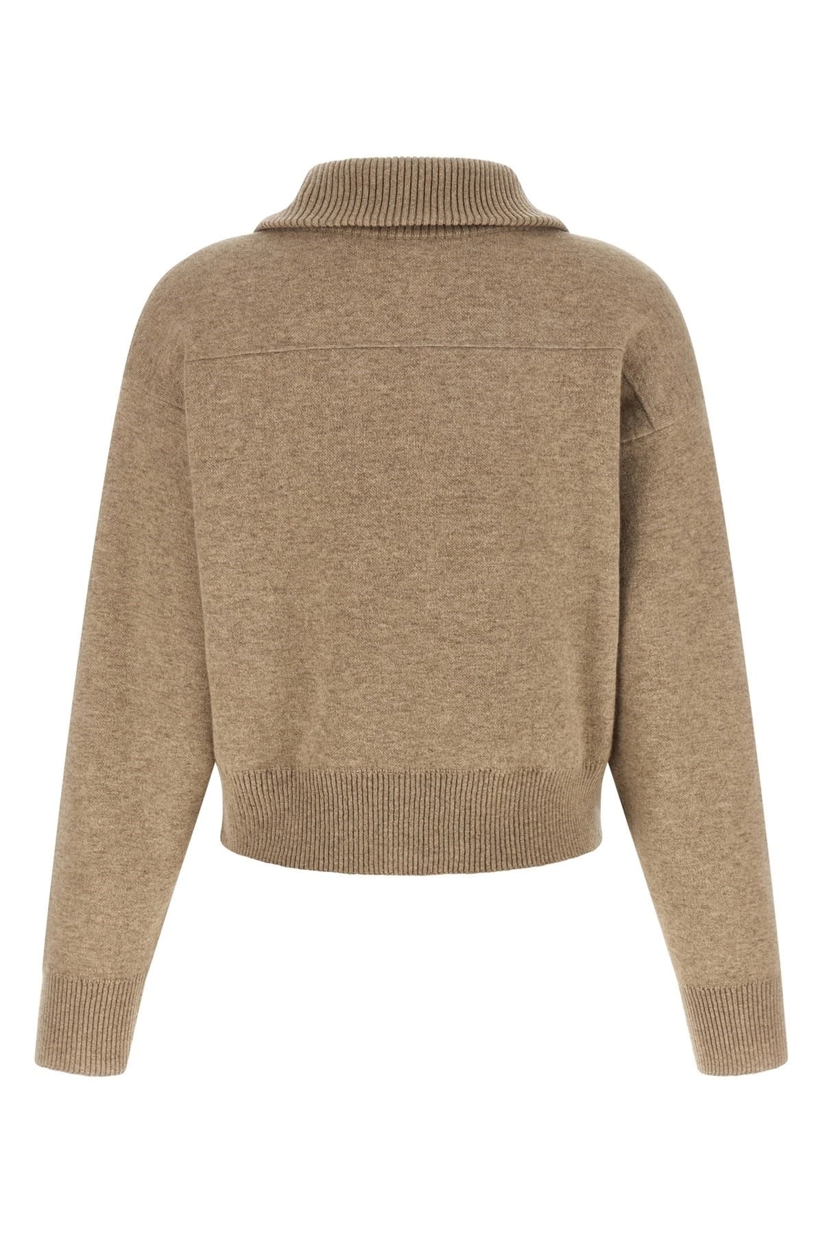 Brunello Cucinelli Brunello Cucinelli Shiny Zipper Pull Wool Cardigan